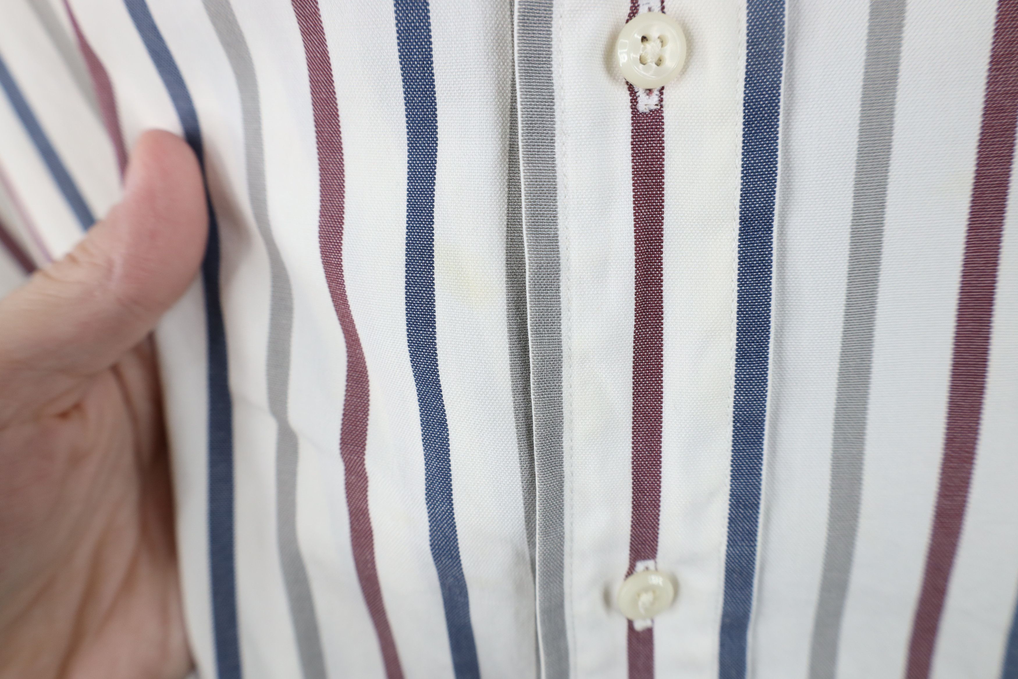 Vintage Vintage 90s Streetwear 2 Ply Pinpoint Button Down Shirt Size US M / EU 48-50 / 2 - 4 Thumbnail