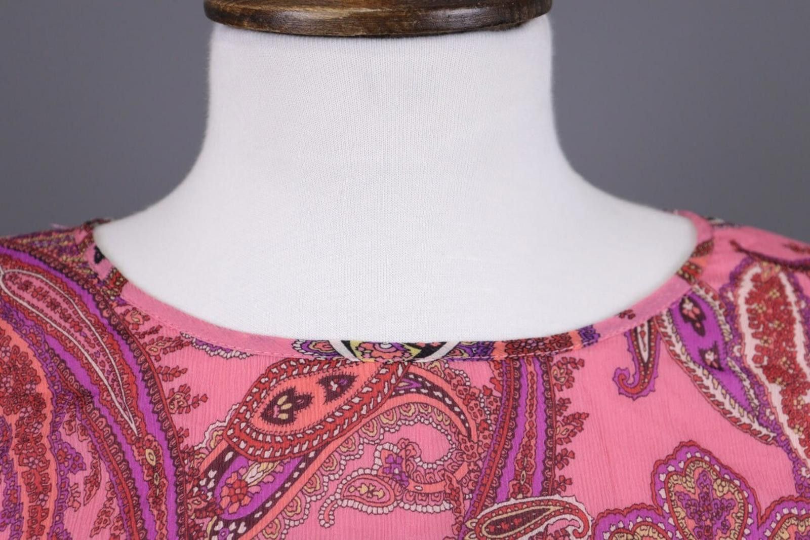 J.Crew J.Crew Pink Silk Paisley Drawstring Blouse Shirt Size 6 / S Size S / US 4 / IT 40 - 8 Thumbnail