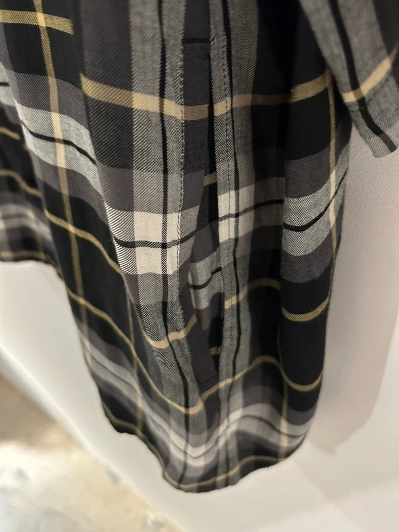 Undercover UNDERCOVER Short sleeve plaid shirt with silk and Lyocell a Size US L / EU 52-54 / 3 - 3 Thumbnail