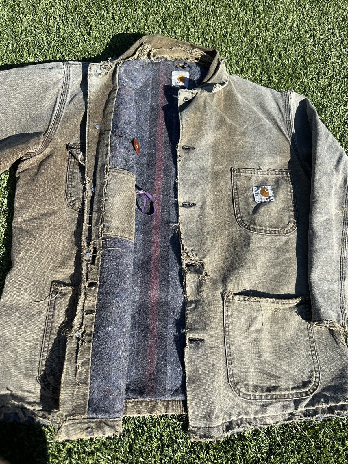 Carhartt Thrashed 90s Carhartt barn coat insane fade Size US L / EU 52-54 / 3 - 6 Thumbnail