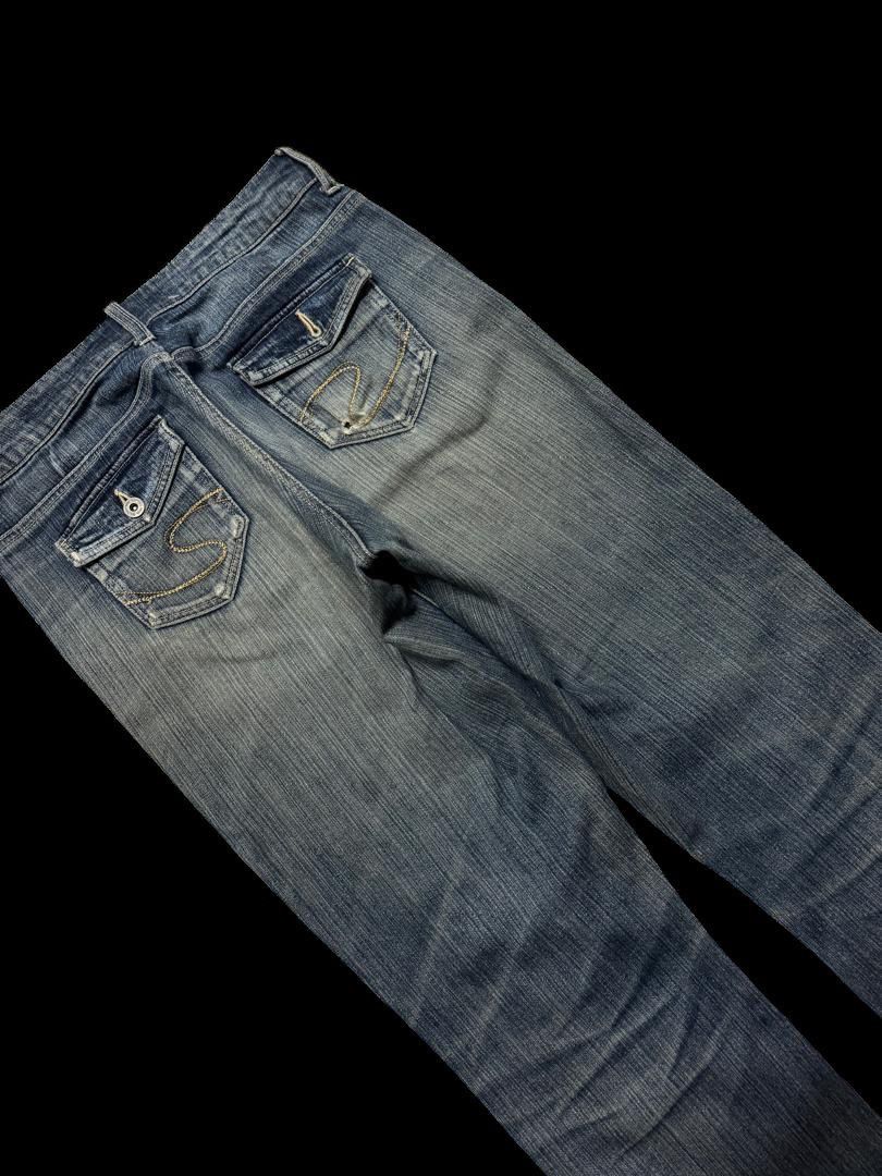 Japanese Brand INSANE 90s Japanese Theoria Bell Bottom Rusty Distress Hard Size US 30 / EU 46 - 18 Thumbnail