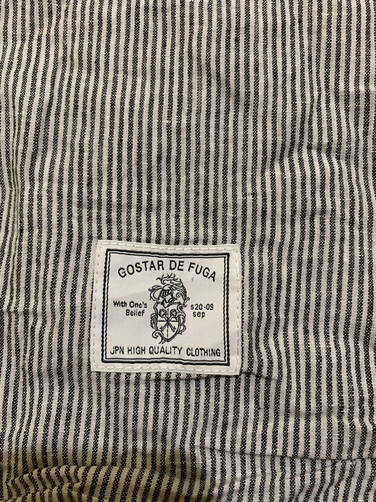 GOSTAR DE FUGA GOSTAR DE FUGA LINEN HICKORY STRIPED shirt 3/4 sleeve Size US S / EU 44-46 / 1 - 2 Thumbnail
