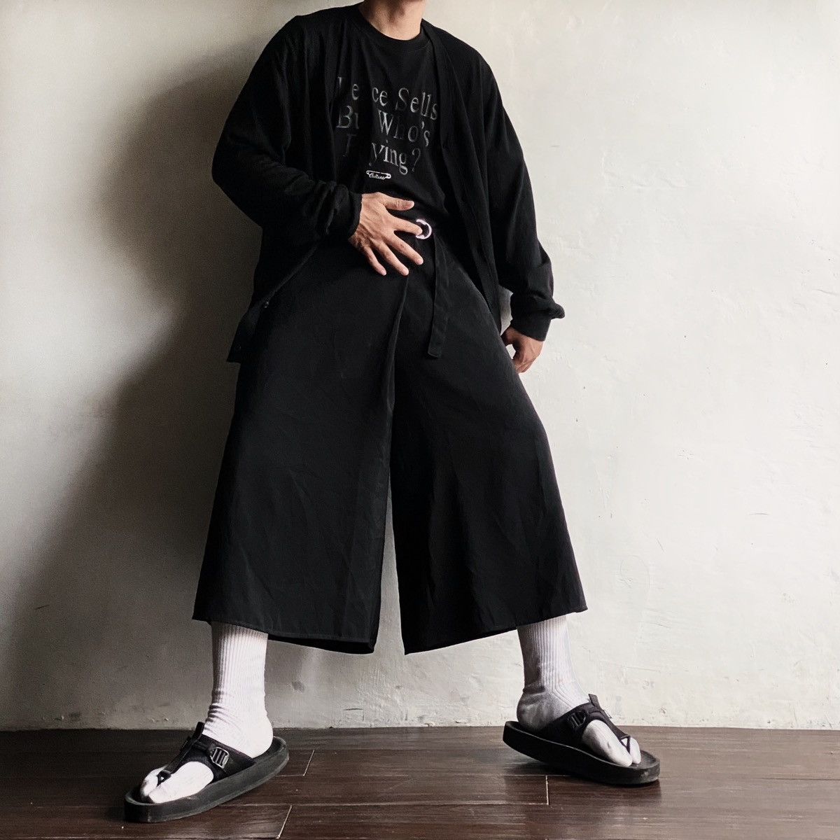 Yohji Yamamoto GU WIDE LEG HAKAMA PANTS LOOK LIKE YOHJI YAMAMOTO STYLE Size US 32 / EU 48 - 10 Thumbnail