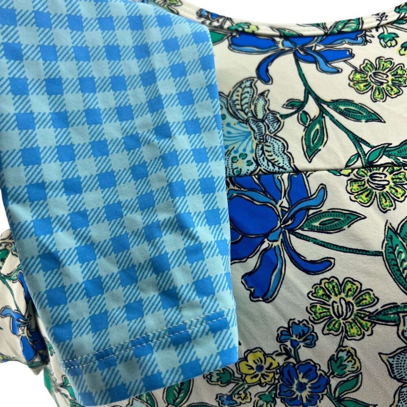 Lands' End Lands' End Print UPF 50 Rash Guard Lotus Floral Gingham XS Size XS / US 0-2 / IT 36-38 - 3 Thumbnail