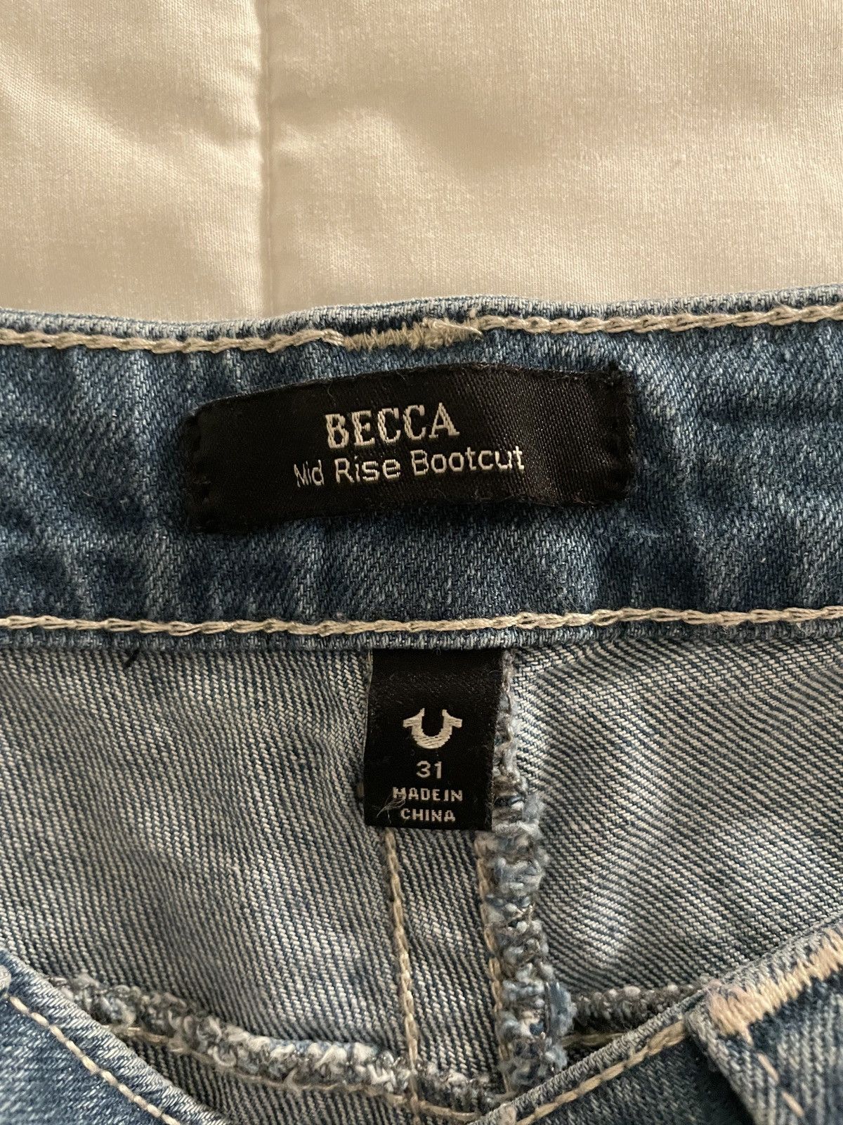 True Religion True Religion Bootcut Jeans with Rhinestones Size 31" - 2 Thumbnail