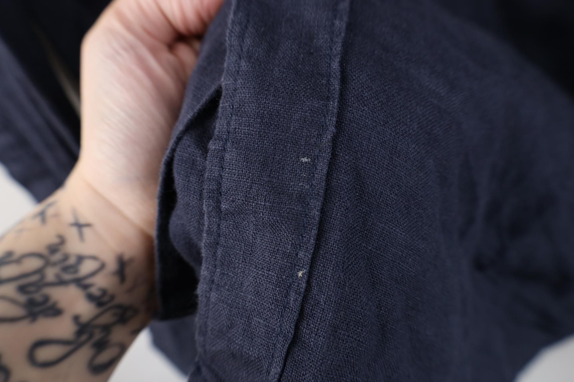 J.Crew J Crew Faded Linen Knit Collared Button Down Shirt Navy Blue Size US M / EU 48-50 / 2 - 5 Thumbnail