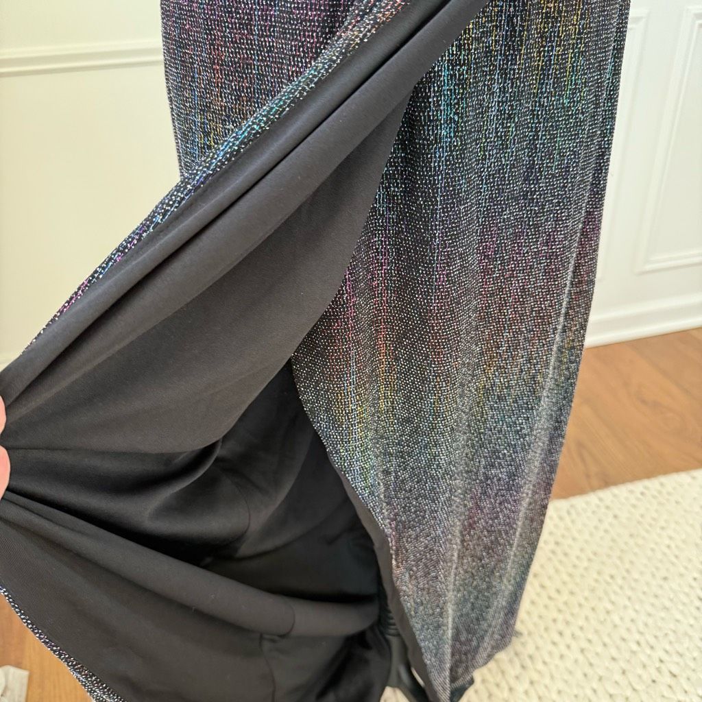 Guess Gygess Rainbow Ombre Pixellated Shimmer Down Illusion Neck P Size XL / US 12-14 / IT 48-50 - 5 Thumbnail