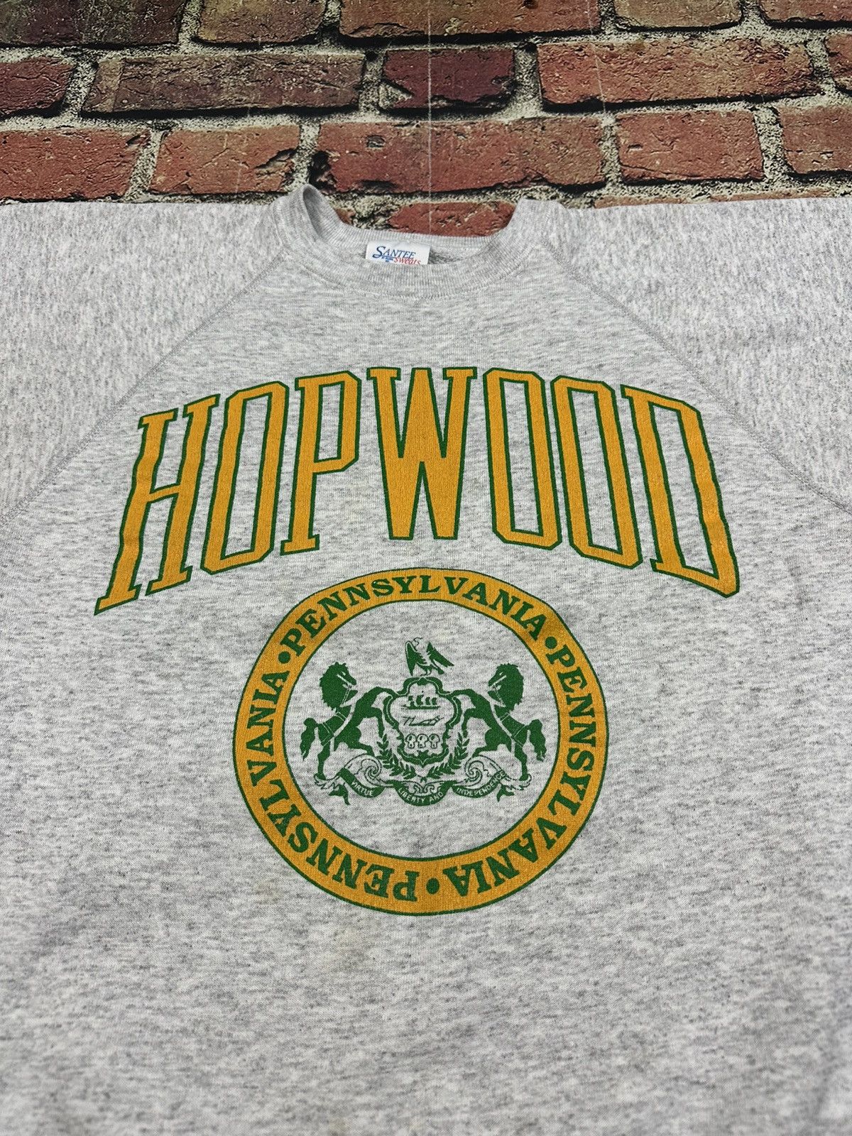 Other Vintage HOPWOOD Pennsylvania Raglan Crewneck Sweatshirt 80s Size US L / EU 52-54 / 3 - 6 Thumbnail