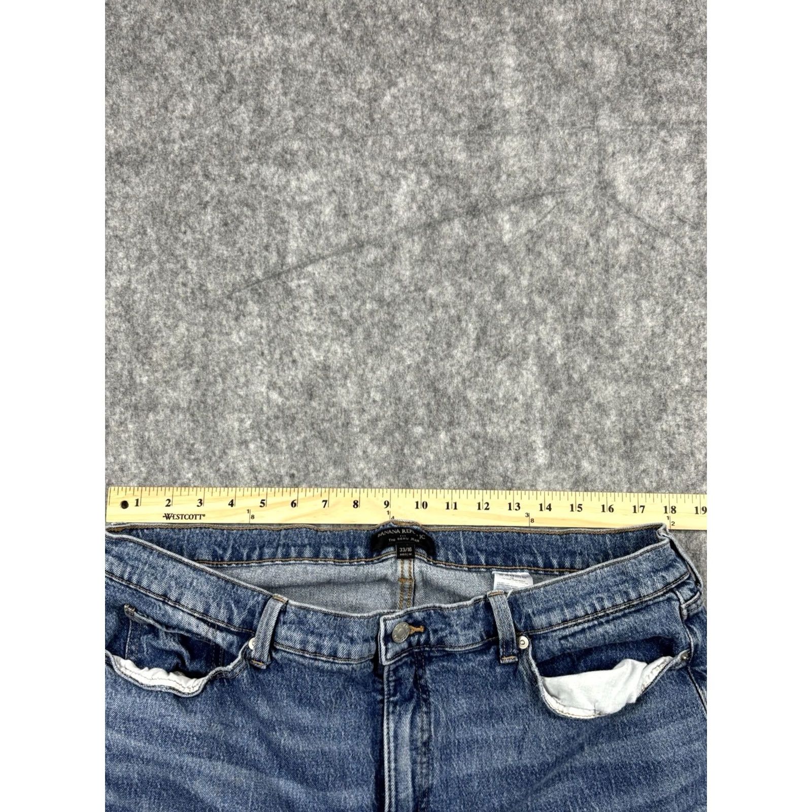 Banana Republic Banana Republic The Beau Jeans Denim Blue Mid-Rise 33/16 Petite Women Size 38" / US 16 / IT 52 - 3 Thumbnail