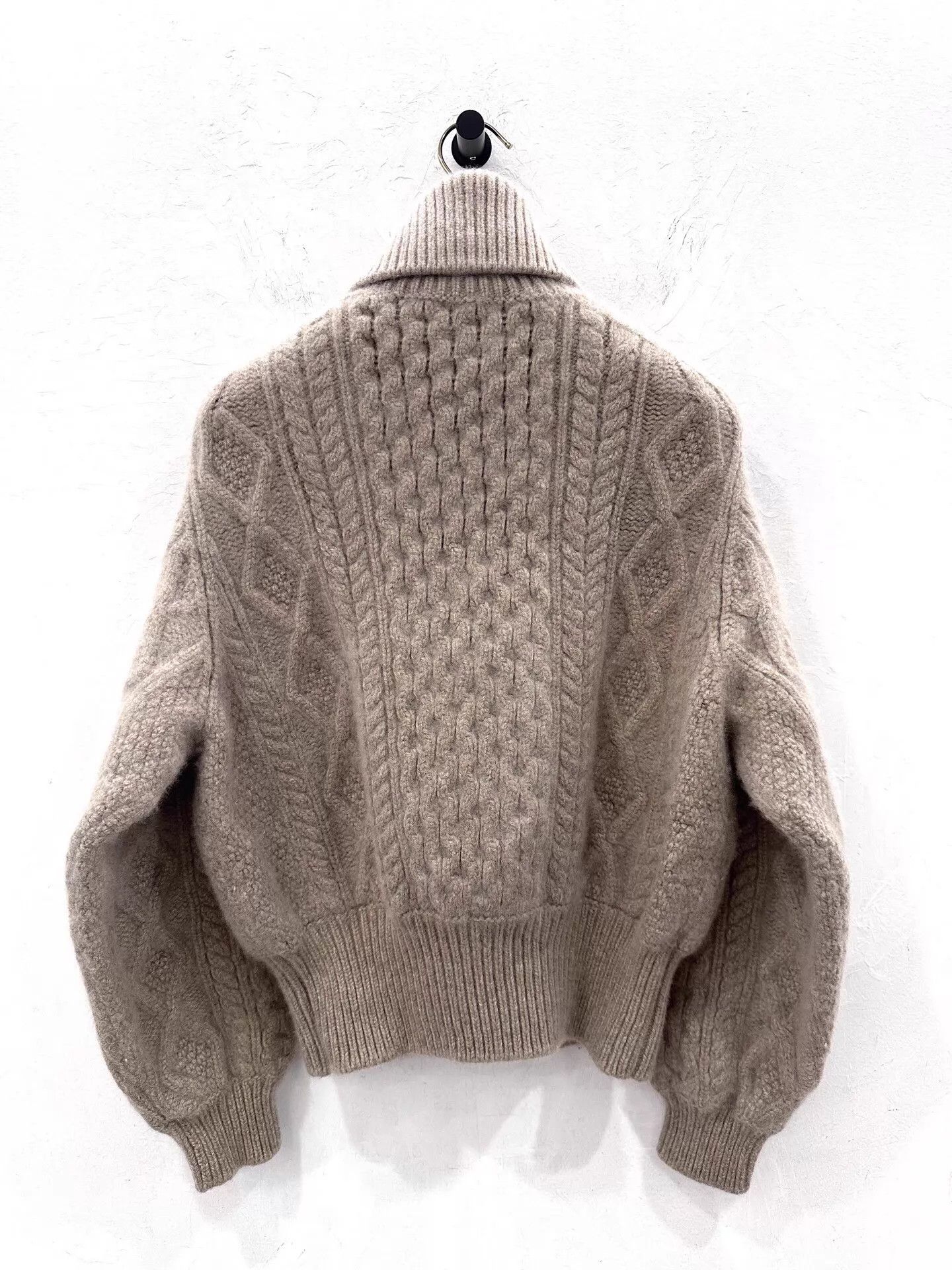 Loro Piana Loro Piana Women's Gray Cashmere Cable Knit Logo Zip S Size S / US 4 / IT 40 - 3 Thumbnail