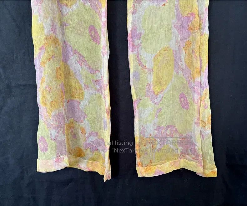 Dries Van Noten Dries Van Noten Silk Printed Trousers Size 37" - 5 Thumbnail