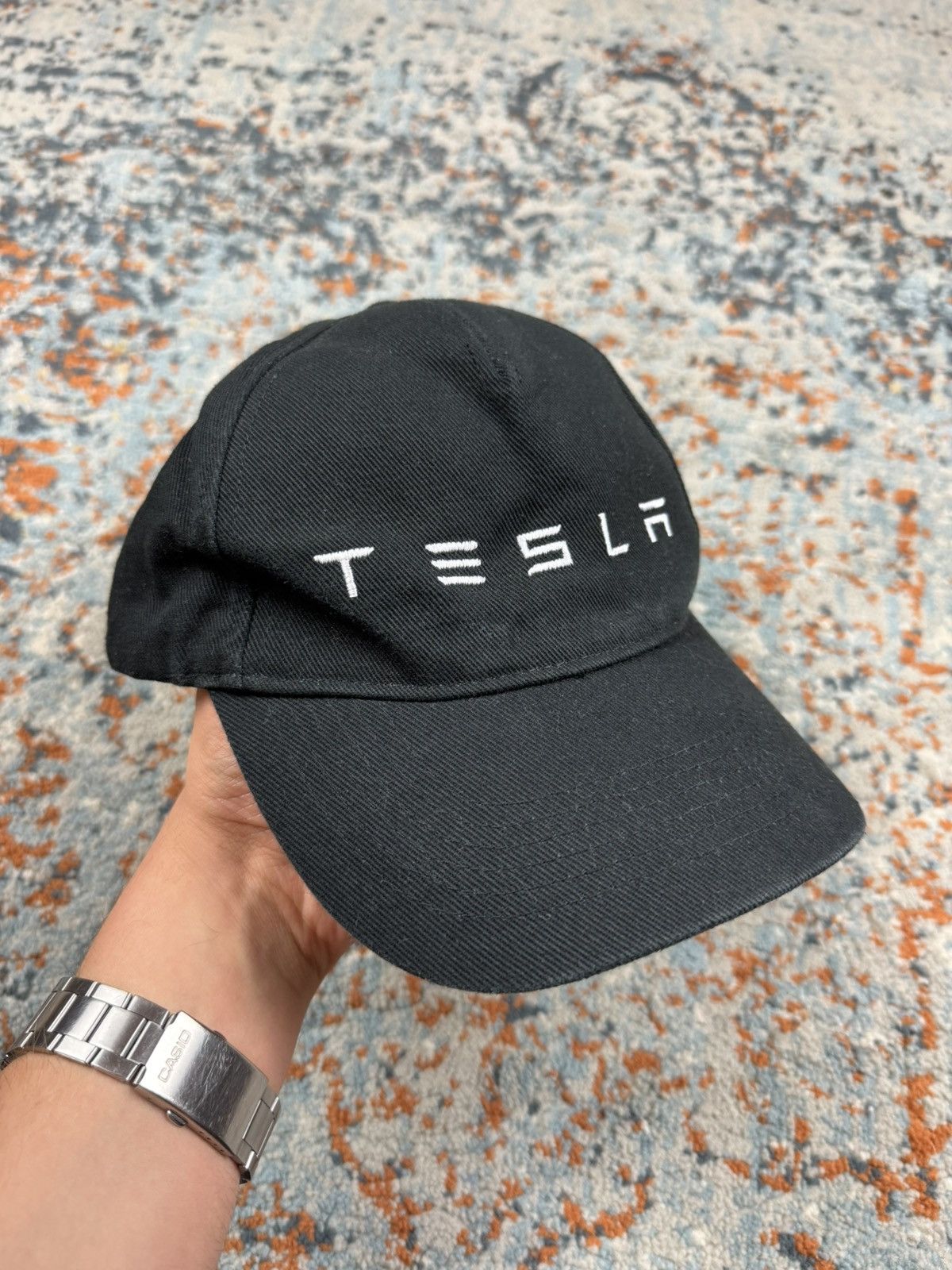Vintage Vintage y2k Tesla embroidered logo spellout hat racing Size ONE SIZE - 2 Thumbnail