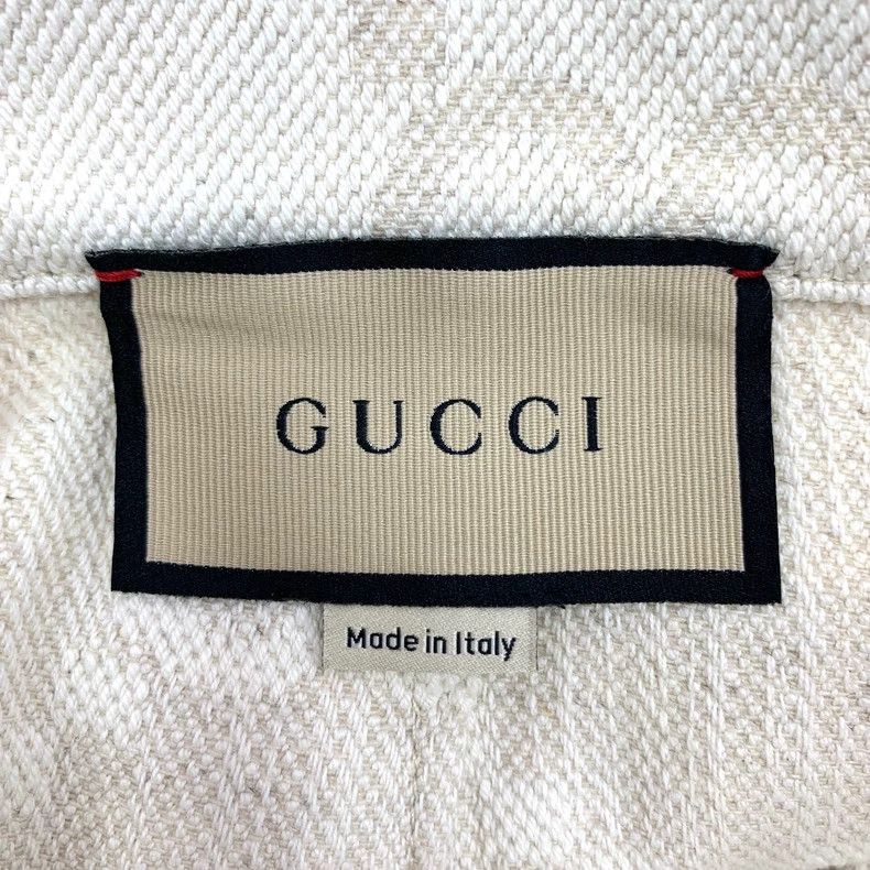Gucci Gucci Beige logo jacquand printed cotton casual shorts Size 25" / US 0 / IT 36 - 5 Thumbnail