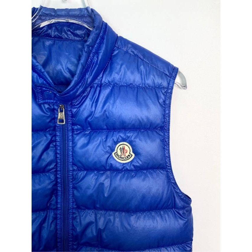 Moncler Moncler Mens Quilted Down Puffer Vest Blue Size 0 With Logo Size US XS / EU 42 / 0 - 6 Thumbnail