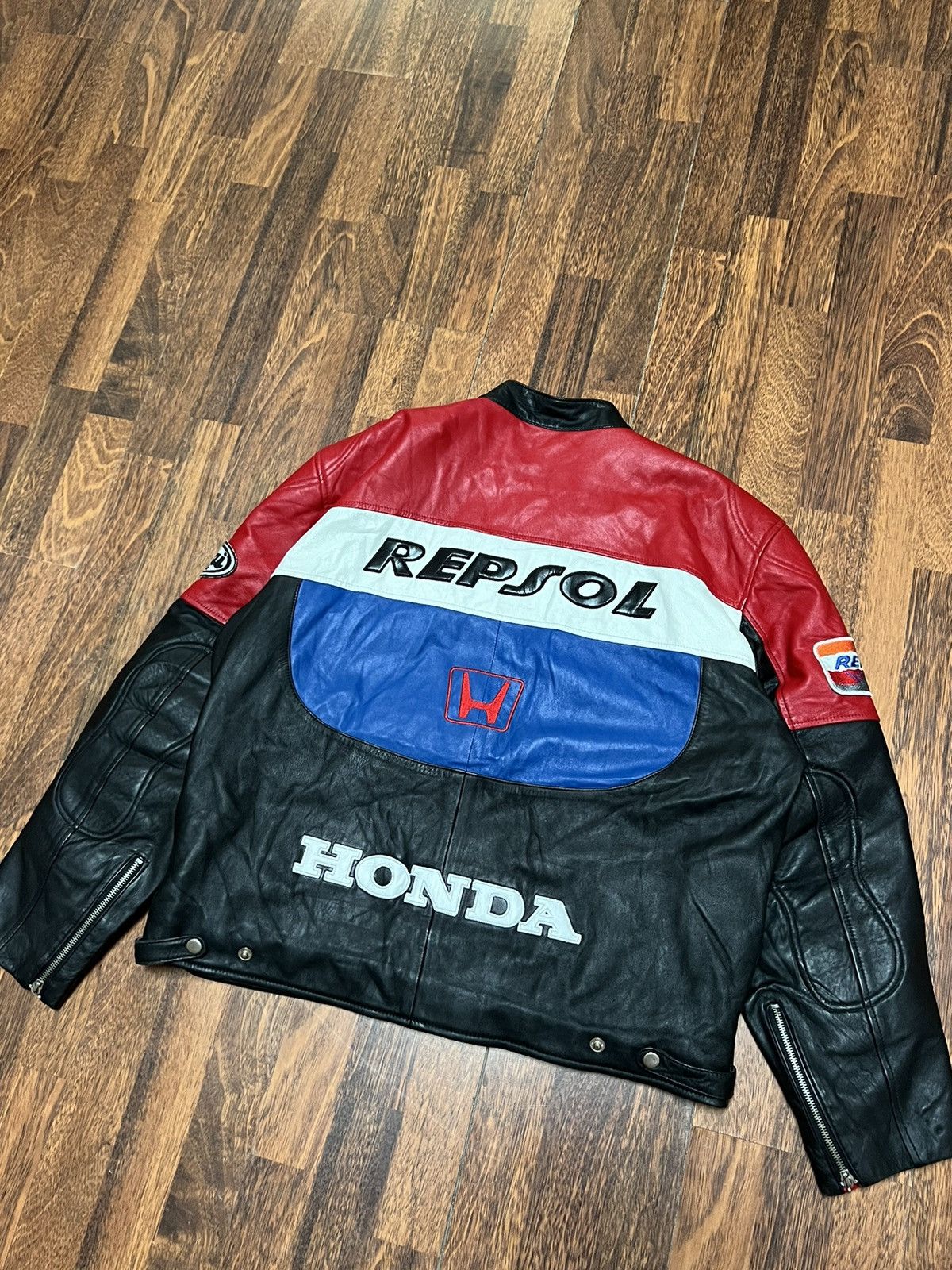 Honda 💥RARE💥Vintage Honda Repsol Leather Moto Racing Jacket Size L Size US L / EU 52-54 / 3 - 11 Thumbnail