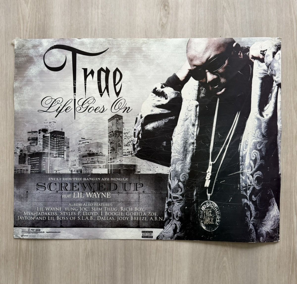 Vintage Vintage Y2K Trae Life Goes On Album Promo Poster Size ONE SIZE - 1 Thumbnail