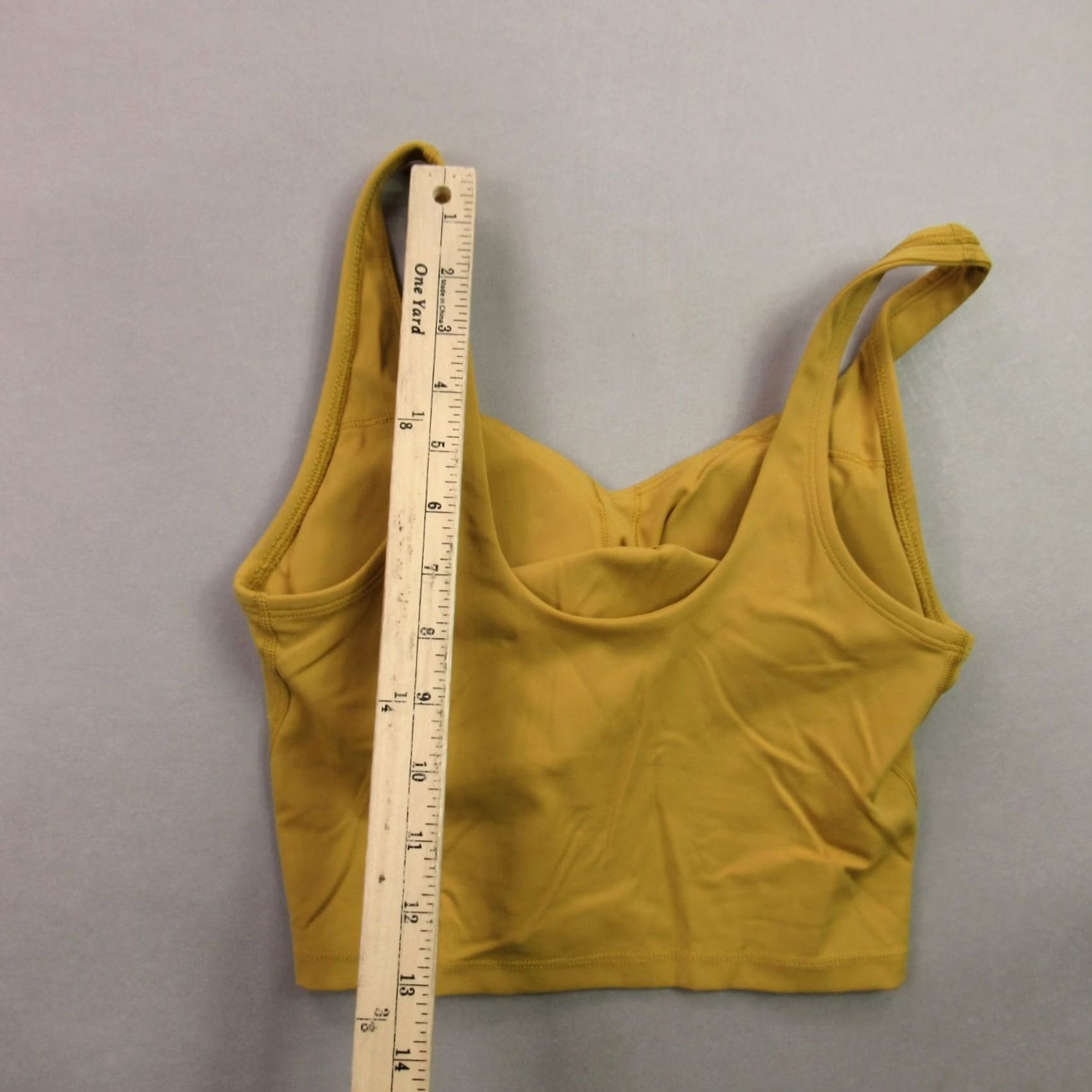 Vintage Womens Sports Bra Medium Mustard Brown Workout Activewear Support Size ONE SIZE - 5 Thumbnail