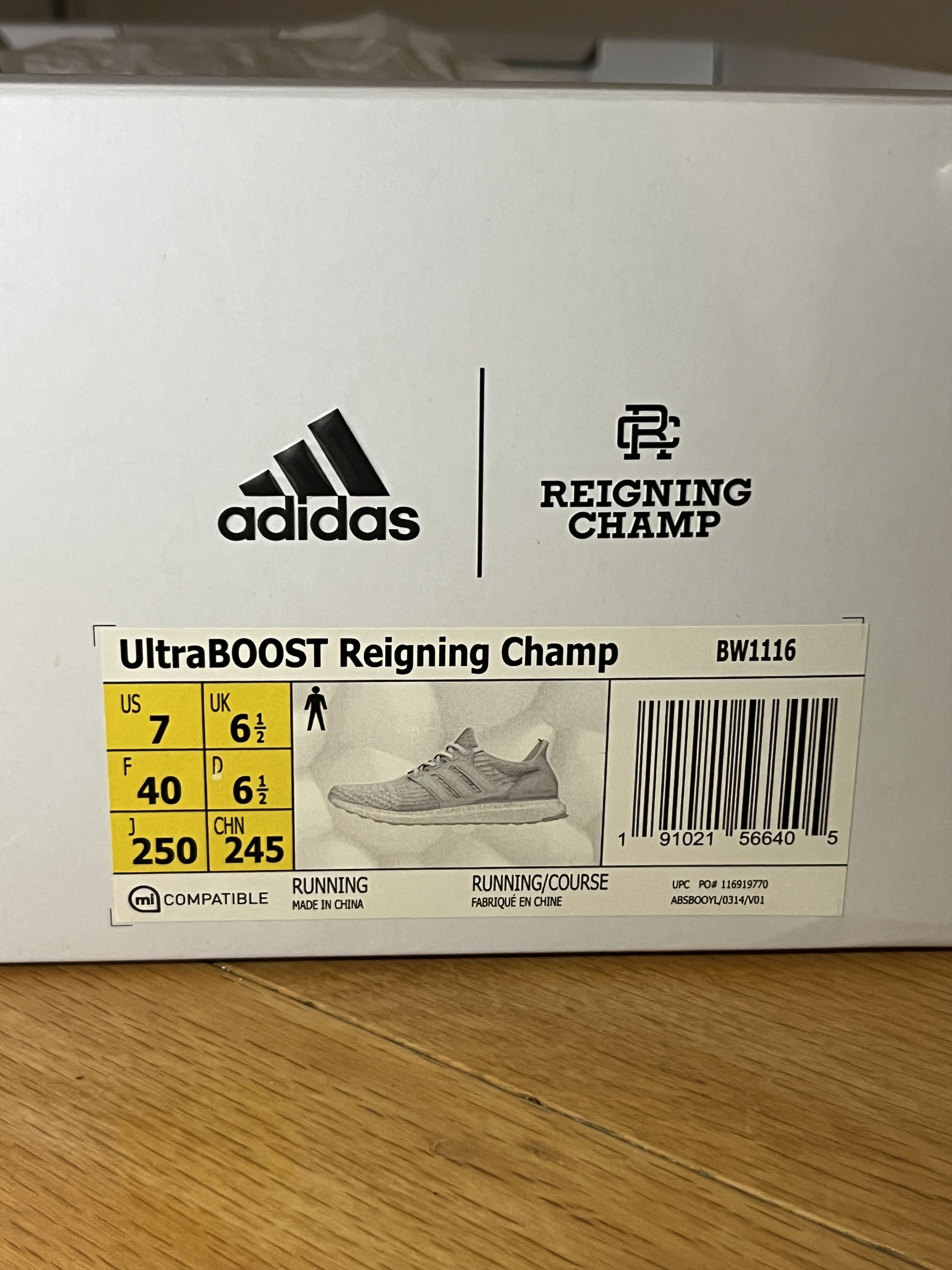 Adidas Adidas x Reigning Champ Ultraboost 3.0 US7 Size US 7 / EU 40 - 9 Thumbnail