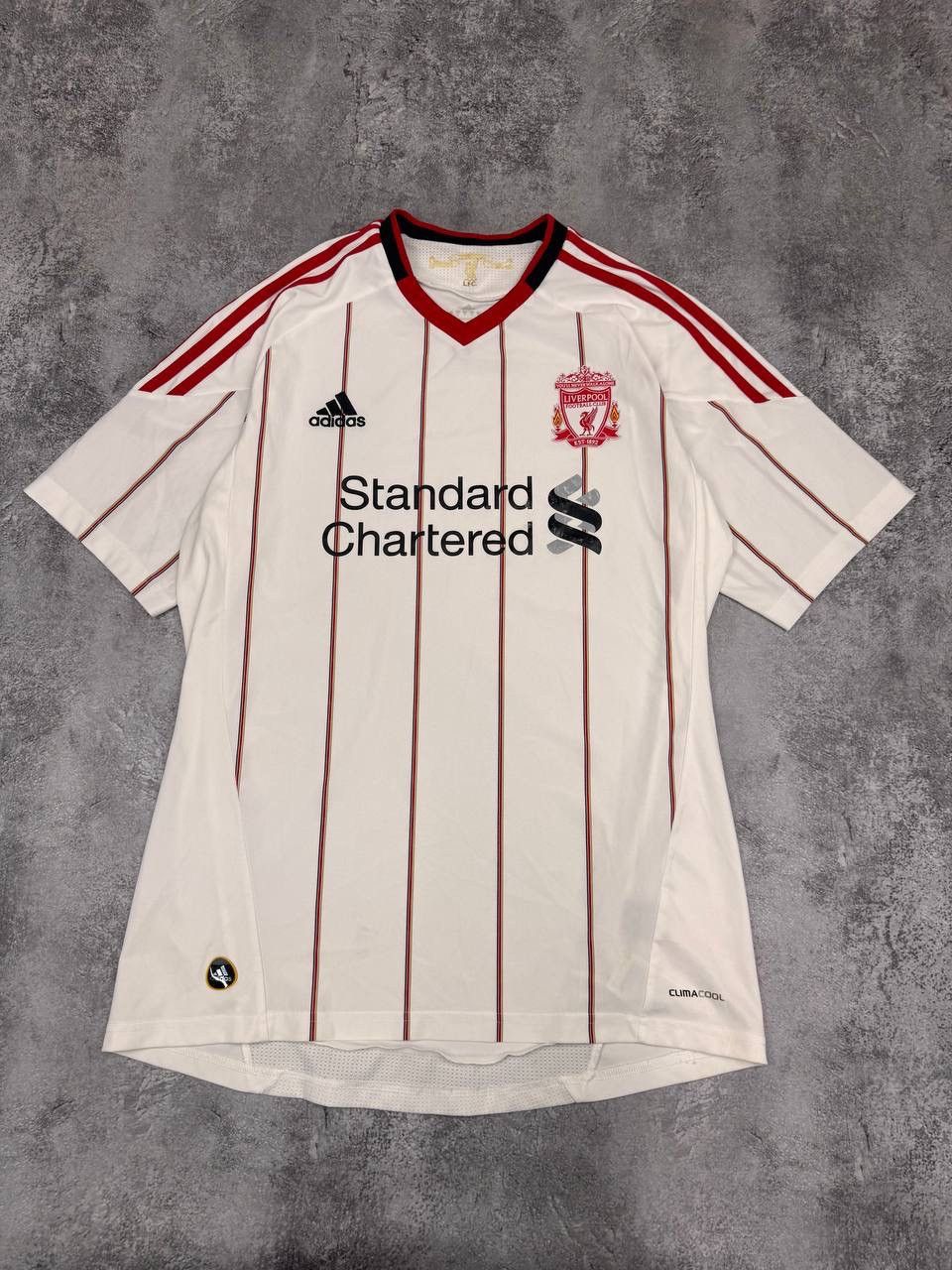 Adidas Liverpool FC 2010/11 Away Men's Football Jersey White Size M Size US M / EU 48-50 / 2 - 1 Thumbnail
