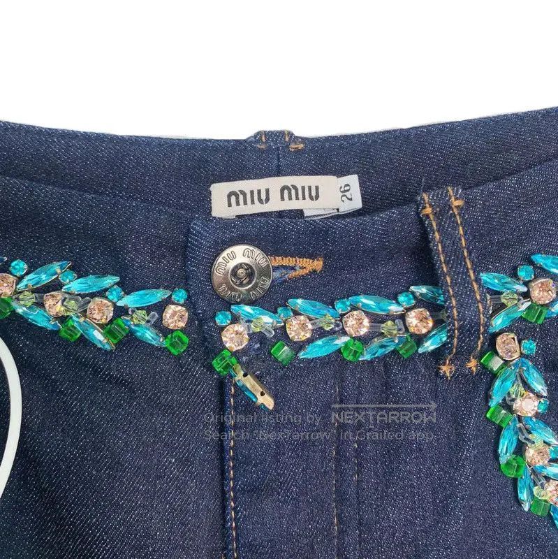 Miu Miu Miu Miu Deep Blue Denim Women's Jeans . Size 24" / US 00 / IT 34 - 3 Thumbnail
