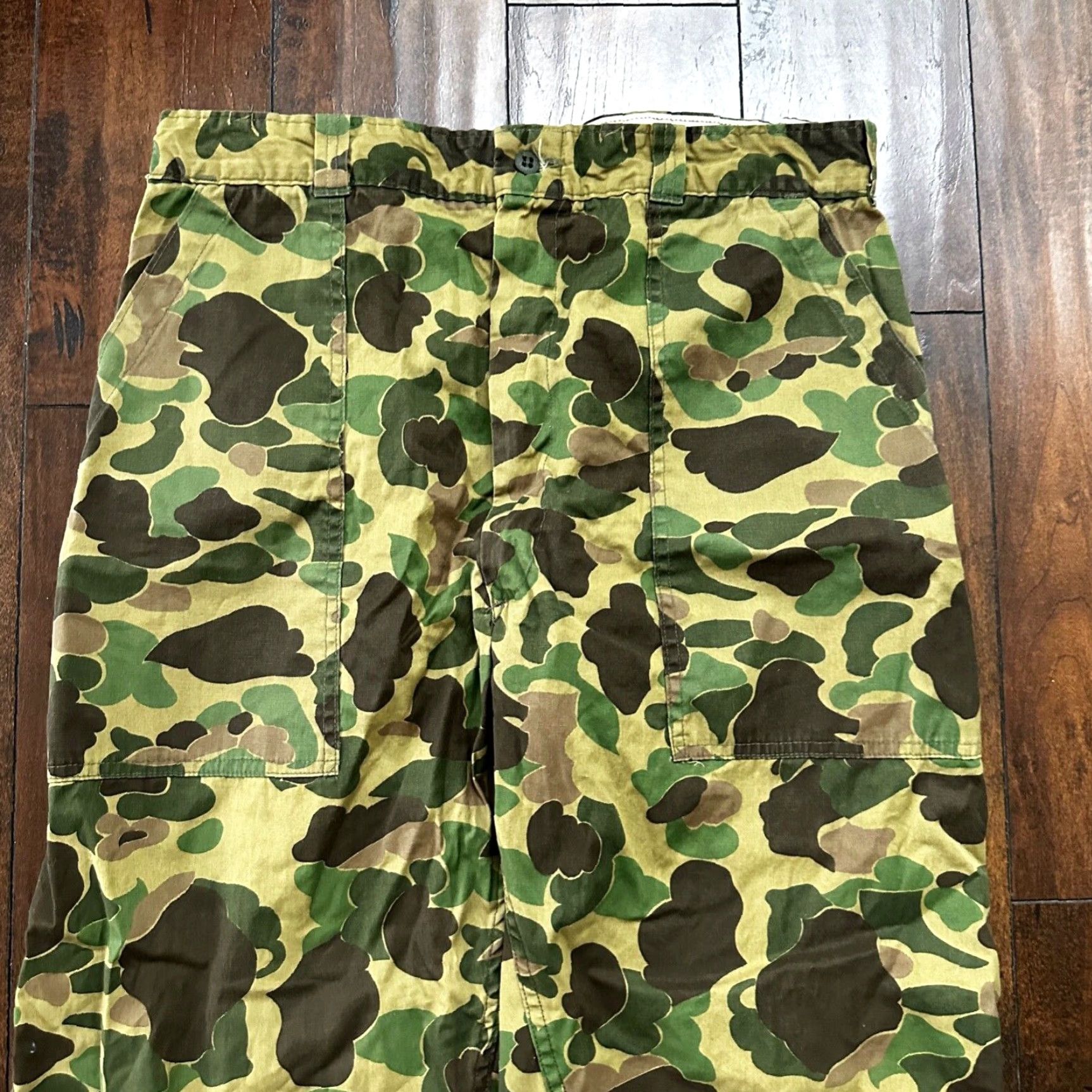 AMO VINTAGE Sears Frog Skin Camo Pants Talon Zip USMC WWII Military 32x29 Size US 32 / EU 48 - 2 Thumbnail