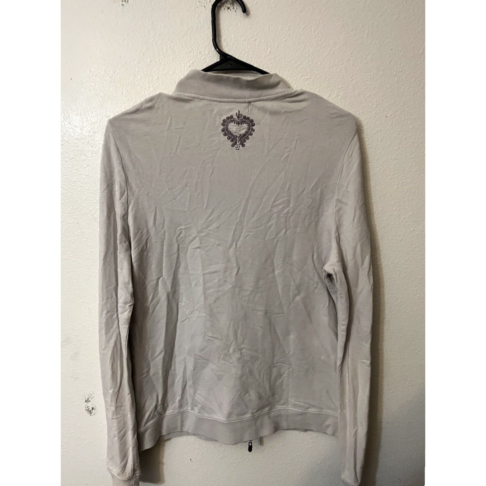 Bcbgmaxazria VINTAGE BCBGMAXAZRIA Gray Full Zip Sweatshirt Jacket Large 90s Womens Size L / US 10 / IT 46 - 3 Thumbnail
