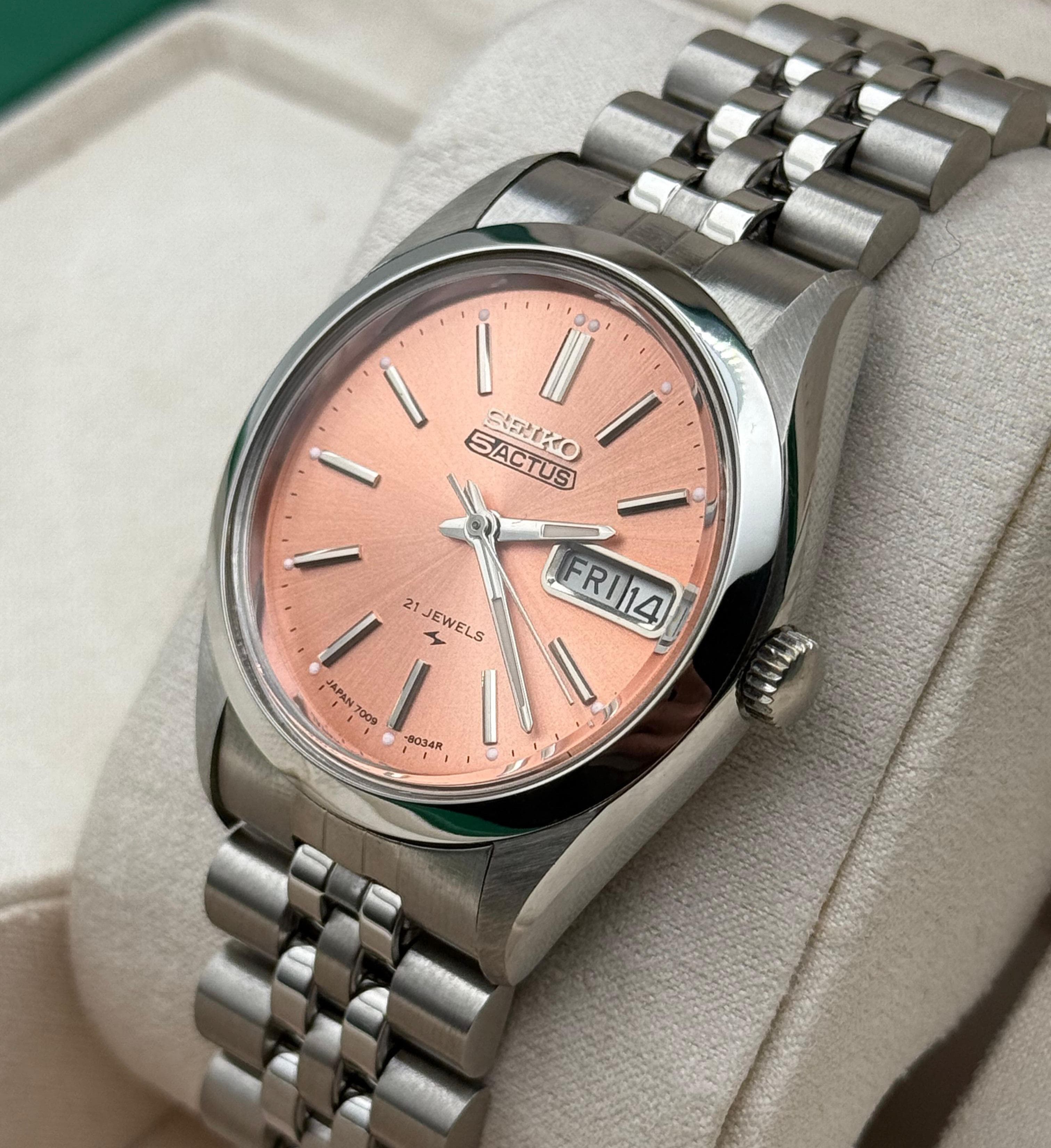 Japanese Brand Classic Men's Wrist Watch|Salmon Dial|36mm Size 36 - 2 Thumbnail