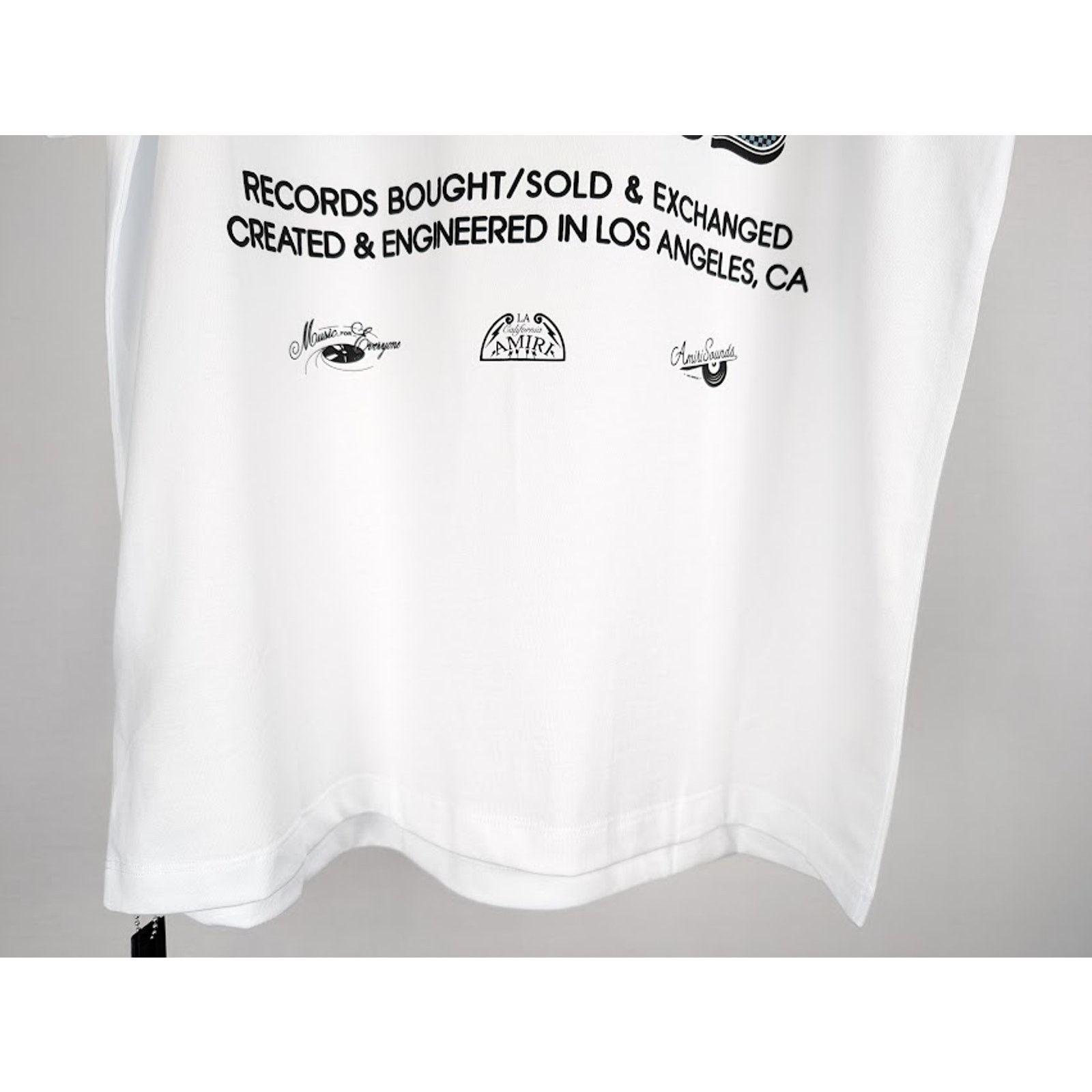 Amiri o1rshd1 Global Records T-Shirt in White M Size US M / EU 48-50 / 2 - 12 Thumbnail