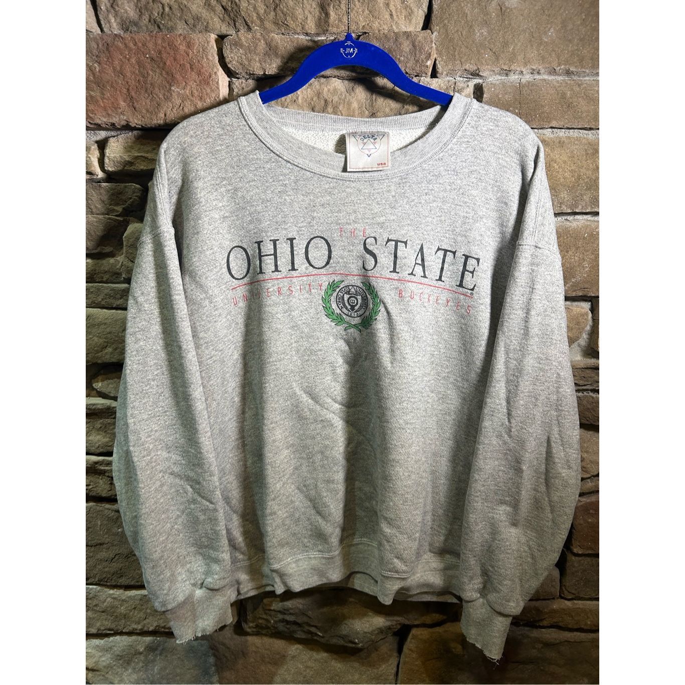 Vintage Vintage 1990s Ohio State University Grey awesome Crewneck sw Size US XL / EU 56 / 4 - 1 Thumbnail