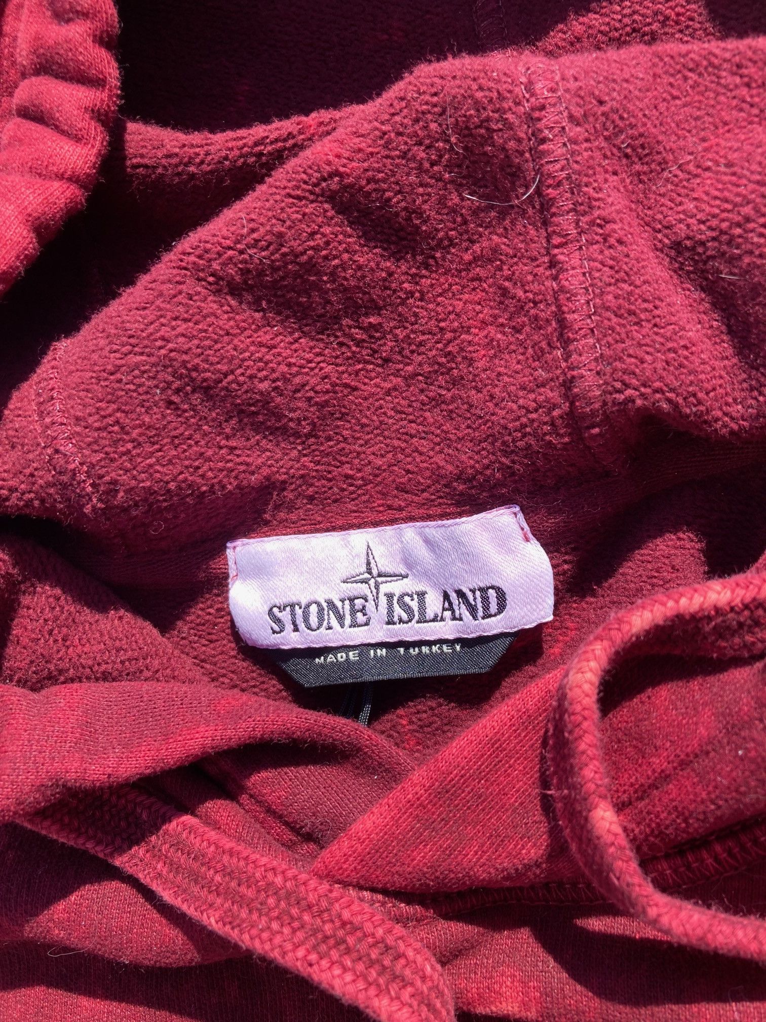 Stone Island Stone Island Acid Wash Hoodie Burgundy Size US M / EU 48-50 / 2 - 4 Thumbnail