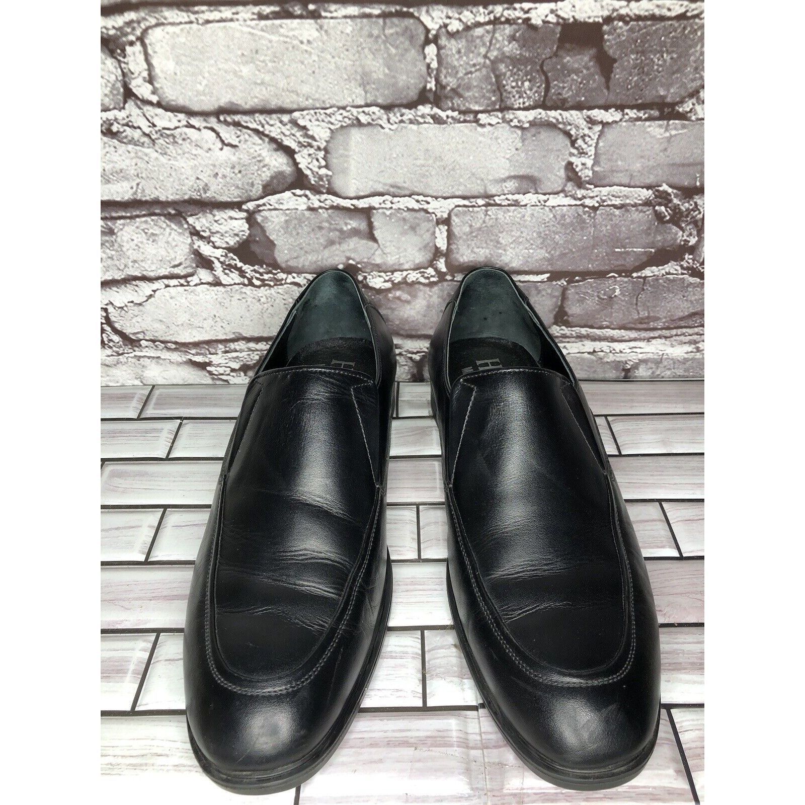 Other HAJJO Black Leather Slip On Casual Dress Loafers Work Shoes Size US 9 / EU 42 - 11 Thumbnail