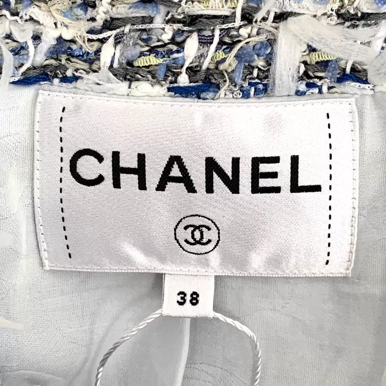 Chanel Chanel Waterfall Series Blue Tassel Cotton Single-breasted Size XS / US 0-2 / IT 36-38 - 5 Thumbnail