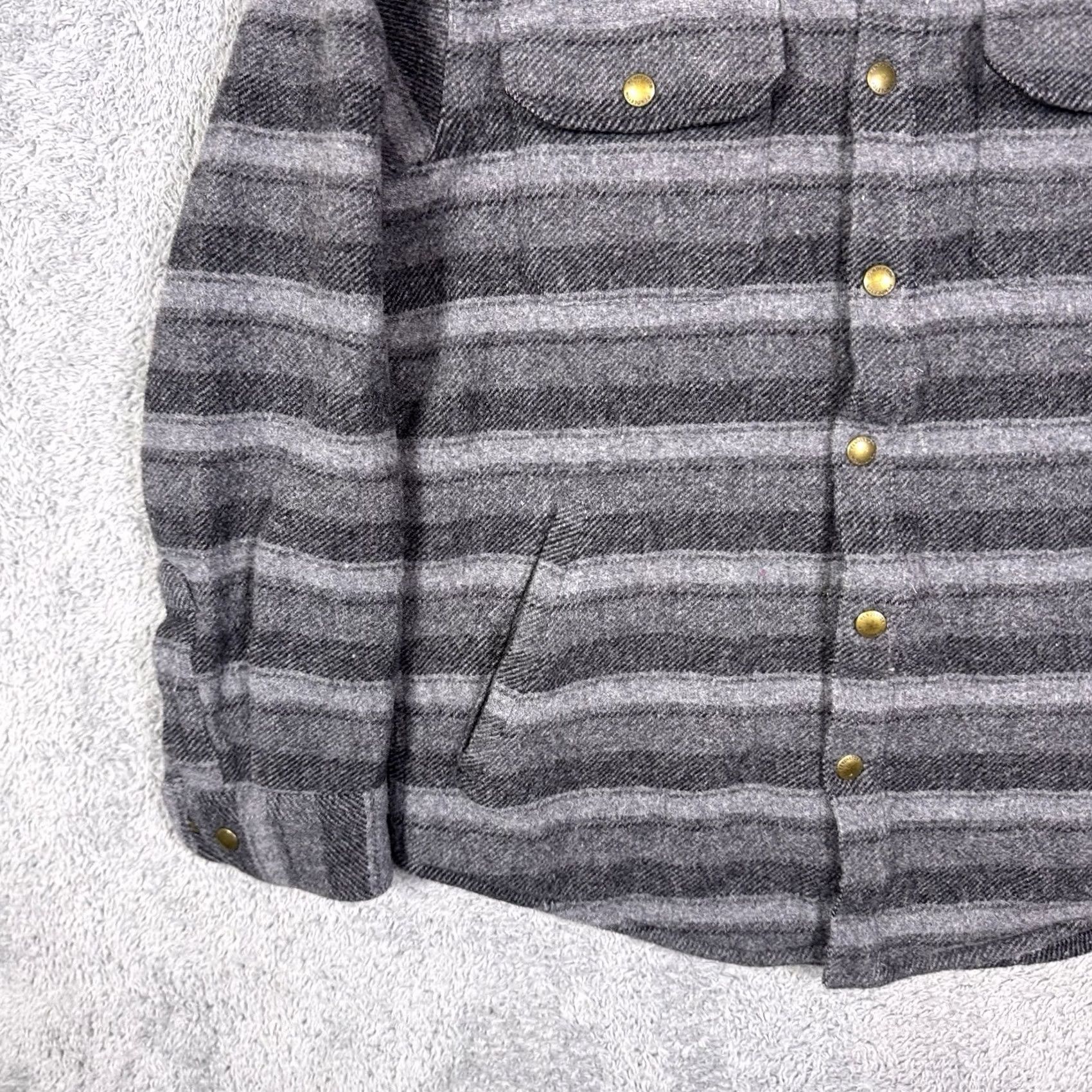 Pendleton Pendleton Jacket Shirt Shacket Oregon Tweed Virgin Lambswool Barn Chore Mens M Gray Size US M / EU 48-50 / 2 - 3 Thumbnail