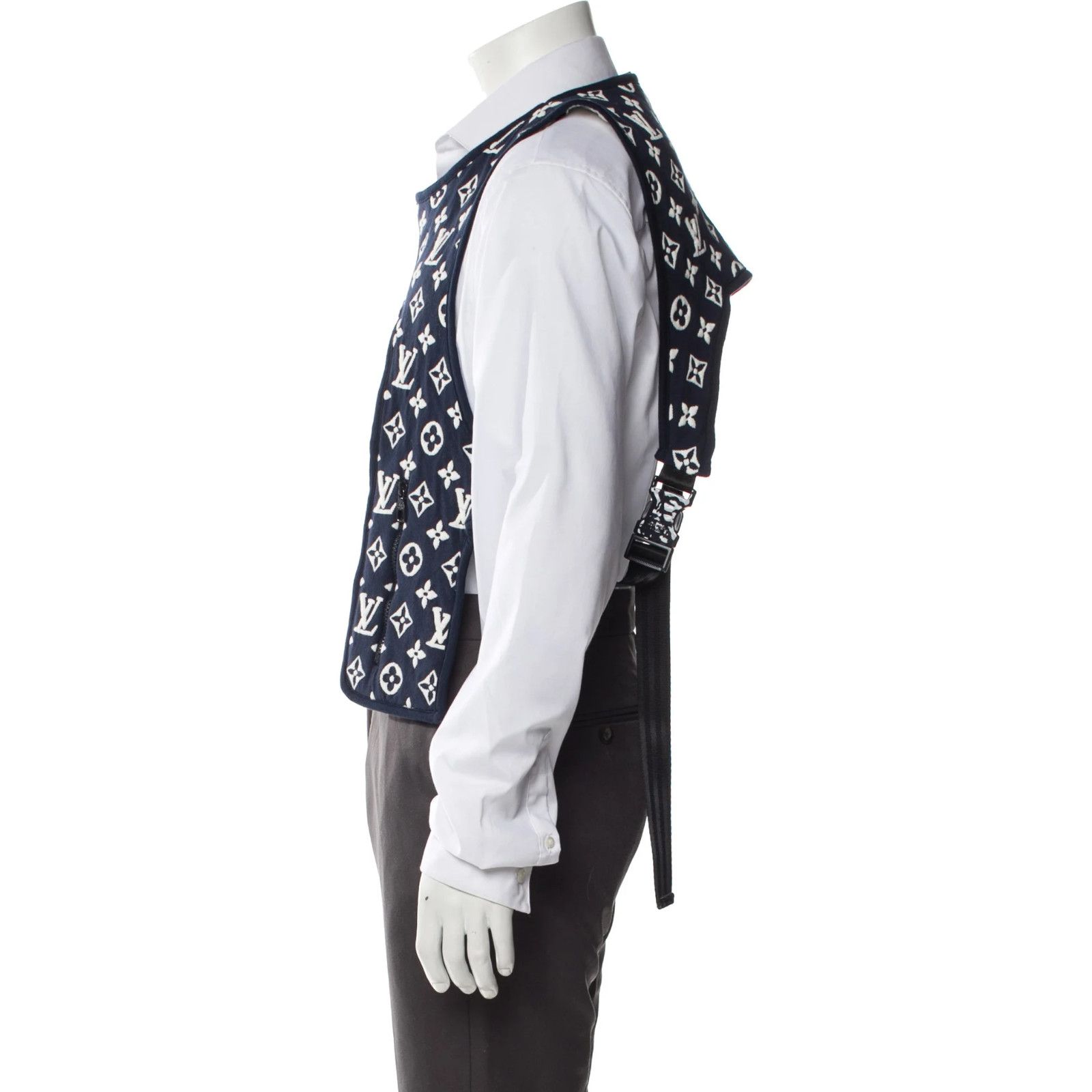 Louis Vuitton Louis Vuitton Monogram Logo Blue White Mid Layer Vest Medium Size US M / EU 48-50 / 2 - 7 Thumbnail