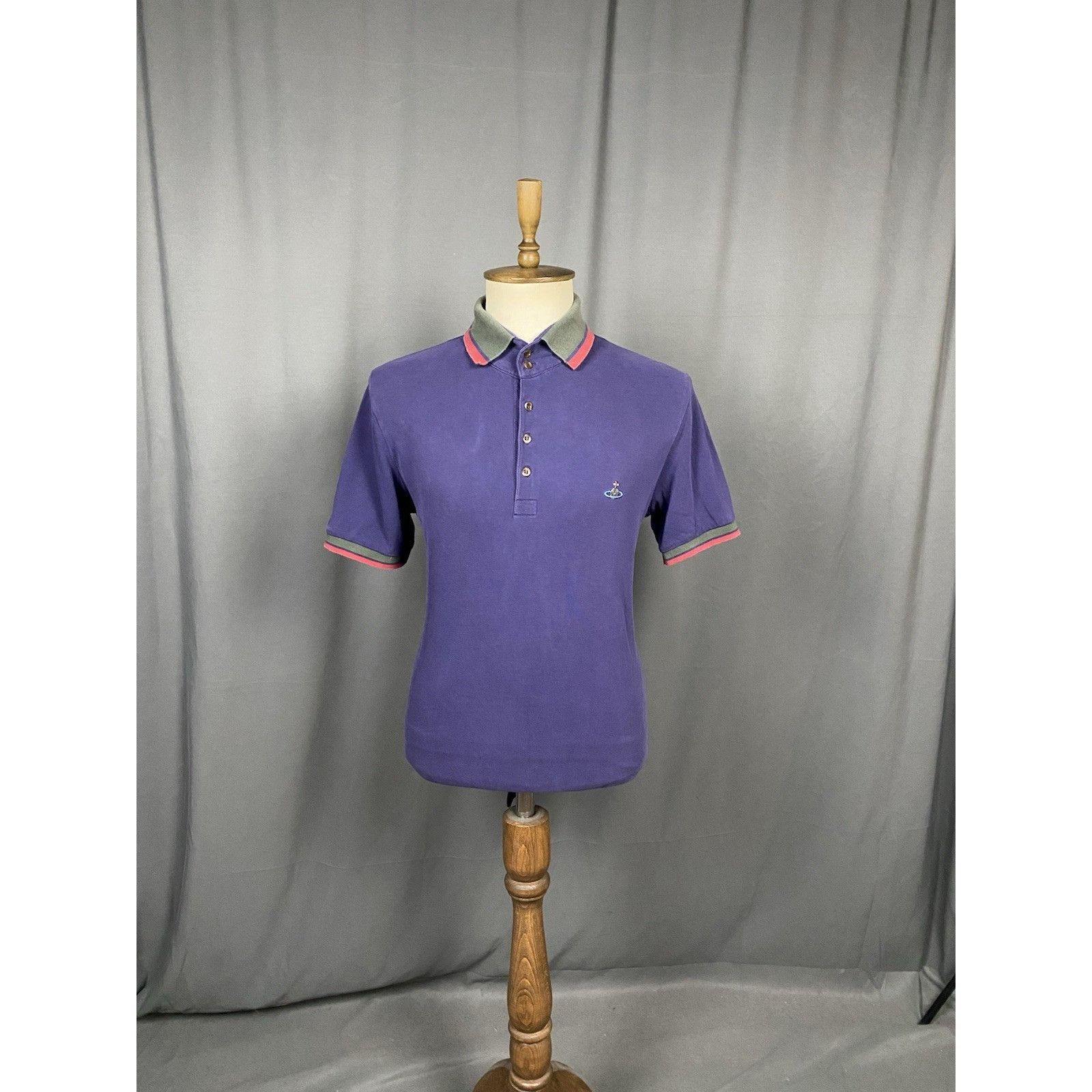 Vivienne Westwood Vivienne Westwwood Small Logo Men's Blue Green Polo T-Shirt Size US XL / EU 56 / 4 - 3 Thumbnail
