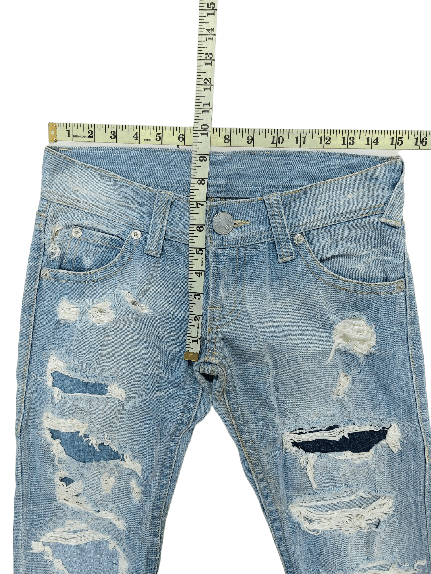 Vintage Sick Flare Low Rise Thrash Kurt Cobain Style Size 30" / US 8 / IT 44 - 17 Thumbnail