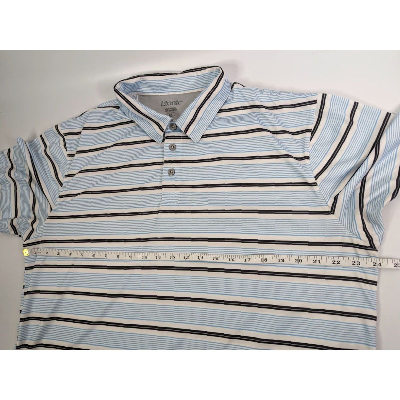 Vintage Etonic Shirt Men’s XL Blue White Stripe Golf Short Sleeve Polo Casual Size US XL / EU 56 / 4 - 6 Thumbnail