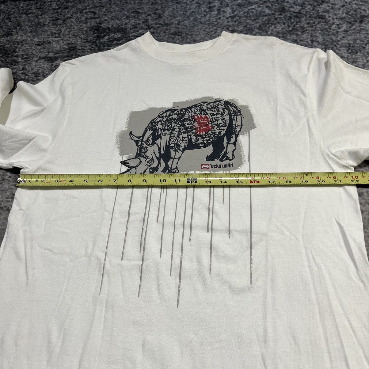 Ecko Unltd. VINTAGE Y2K ECKO UNLTD RHINO GRUNGE SKATER WHITE T SHIRT Size US M / EU 48-50 / 2 - 10 Thumbnail