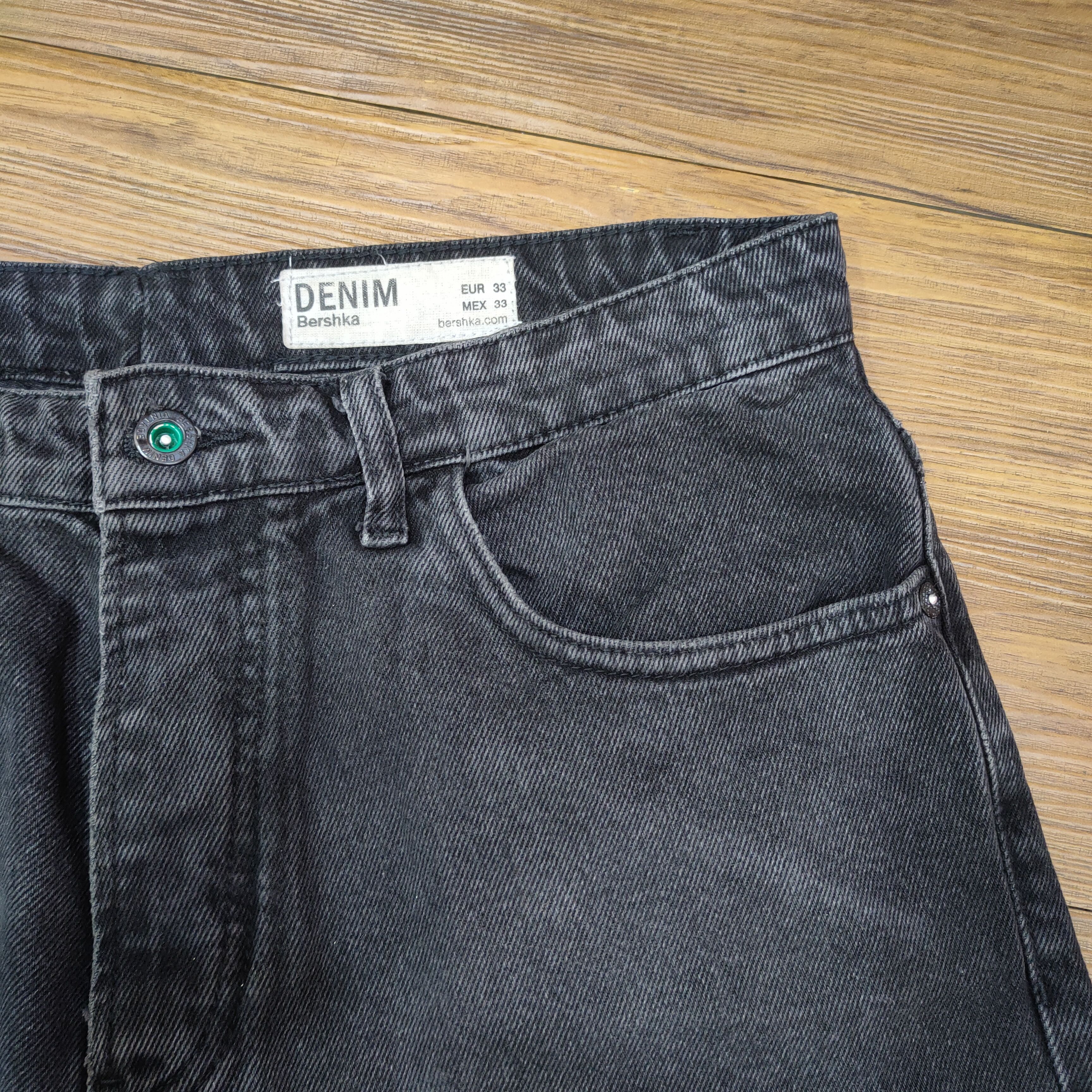 Bershka VINTAGE BERSHKA FADED BLACK RIPPED DENIM JEANS PANTS Size US 34 / EU 50 - 15 Thumbnail