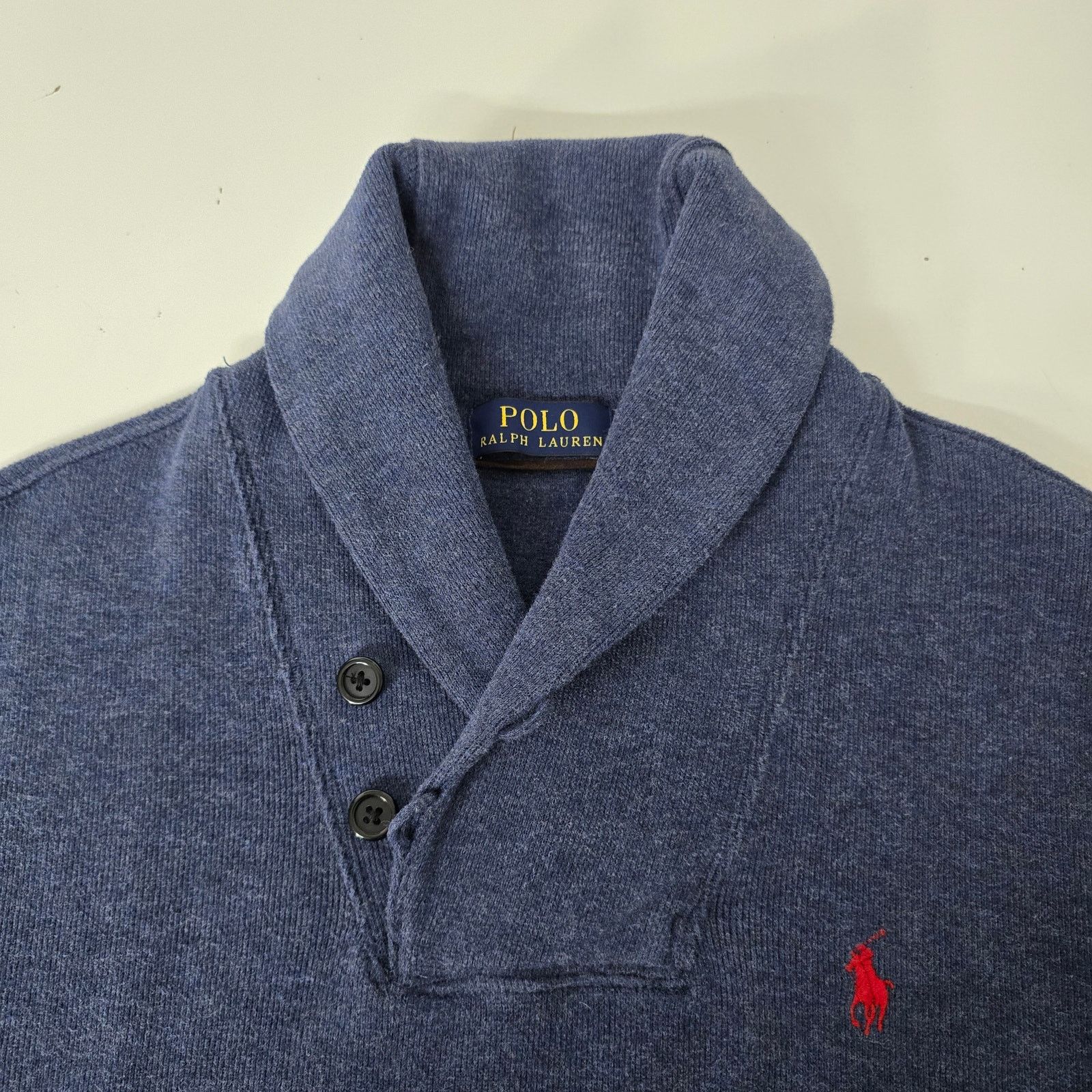 Polo Ralph Lauren Polo Ralph Lauren Sweater Shawl Neck 2 Button Pullover Pony Size US M / EU 48-50 / 2 - 11 Thumbnail