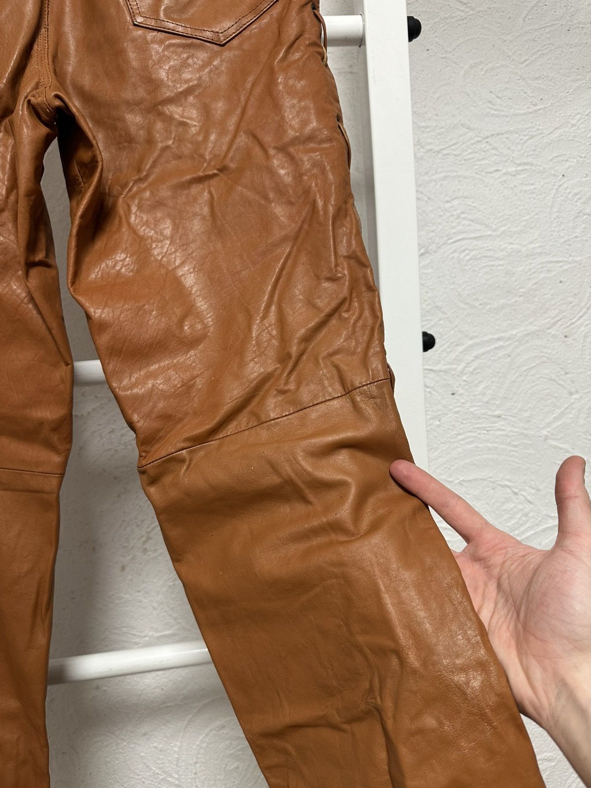 Cowboy Equipment Vintage Cowboy Style Leather Pants Men’s S – Genuine Leather Size US 30 / EU 46 - 9 Thumbnail