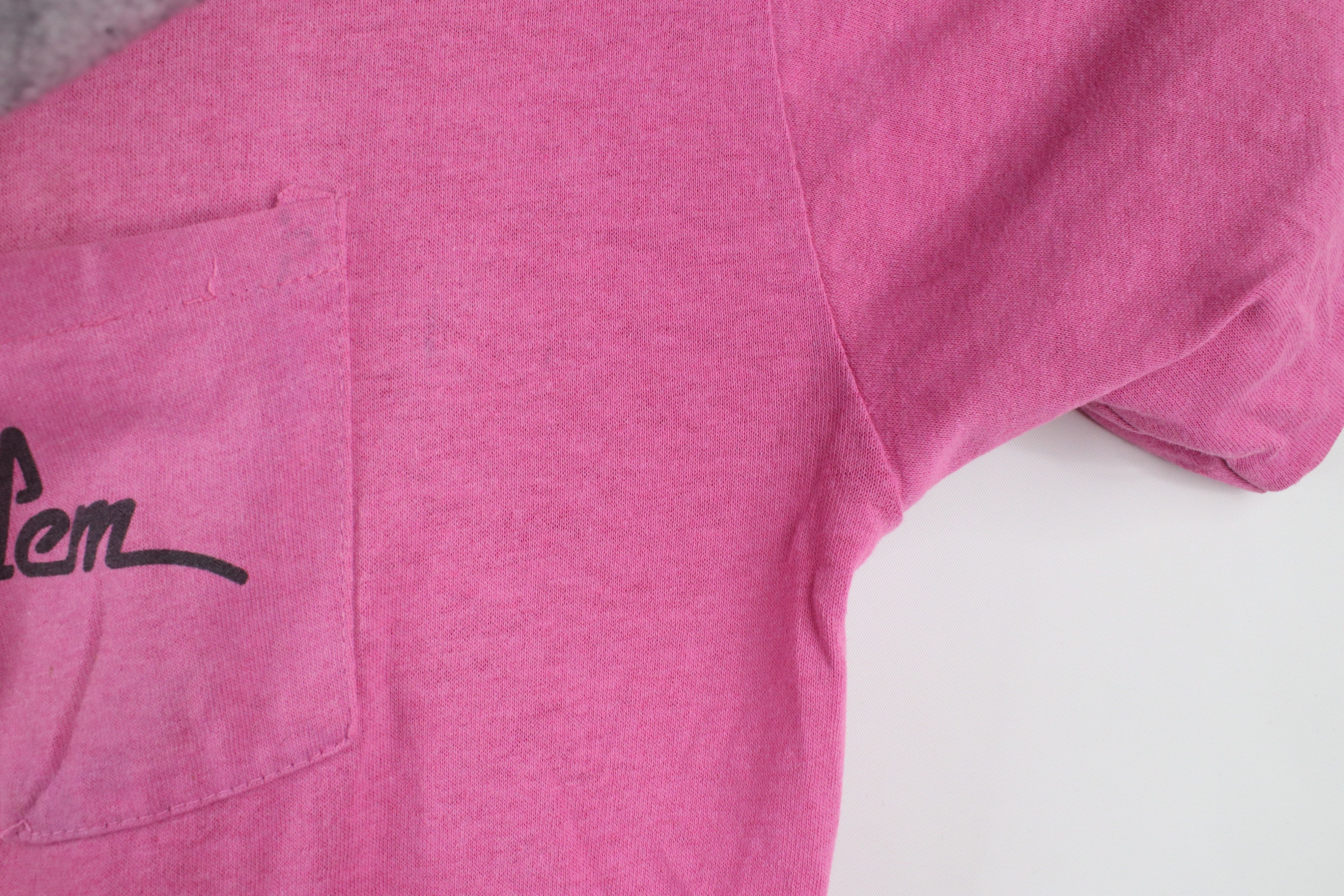 Vintage Vintage 90s Salem Cigarettes Spell Pocket T-Shirt Pink USA Size US XL / EU 56 / 4 - 10 Thumbnail