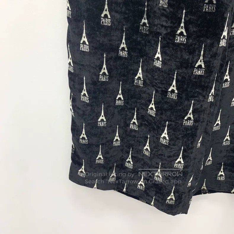 Balenciaga Balenciaga Black Tower Lettering Embroidered Velvet Casual Size US 28 / EU 44 - 5 Thumbnail