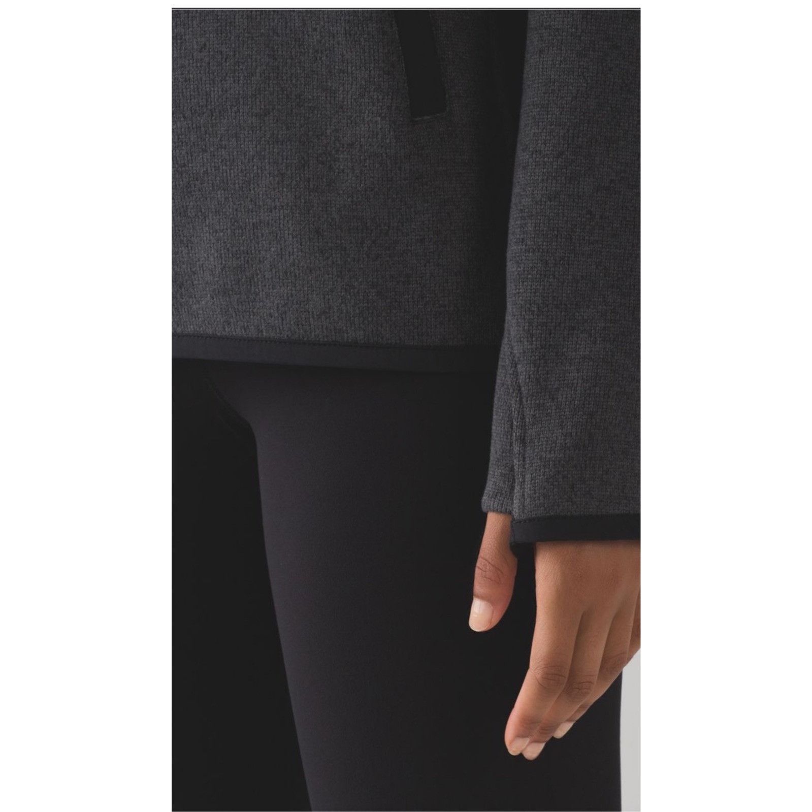 Lululemon Lululemon Its Fleecing Cold Heathered Black 1/4 Zip Pullover Size M / US 6-8 / IT 42-44 - 6 Thumbnail