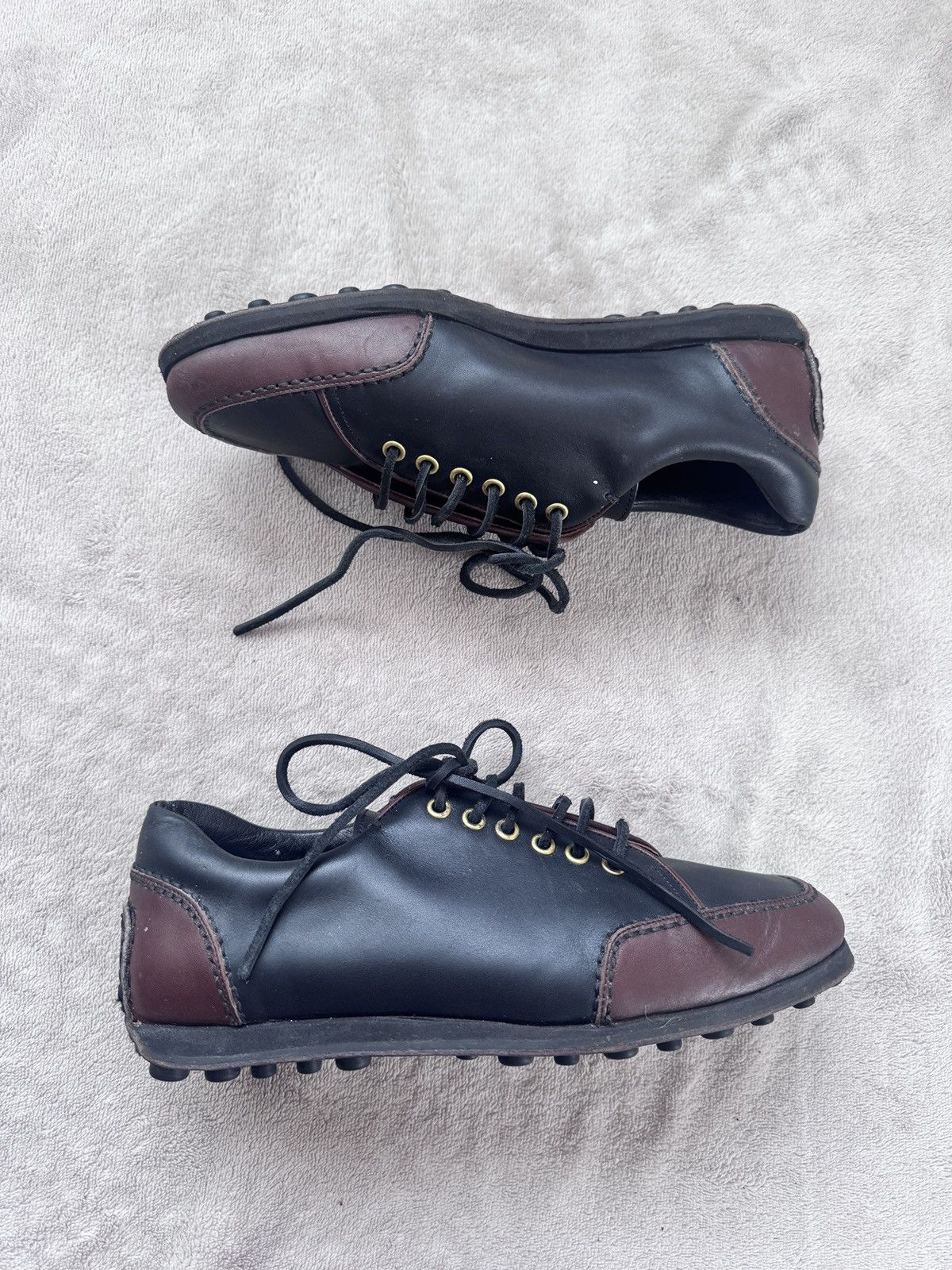 Car Shoe Rare Vintage Car Shoe Two-Tone Lace-Up Driving Shoes EU 40 Size US 9 / IT 39 - 3 Thumbnail