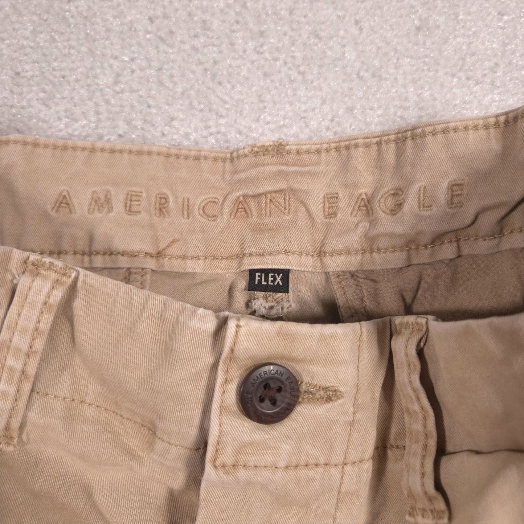 American Eagle Outfitters VINTAGE? No. American Eagle Outfitters Pants Mens 29x30 Khaki Skinny Flex Chino Stretch Size US 29 - 4 Thumbnail