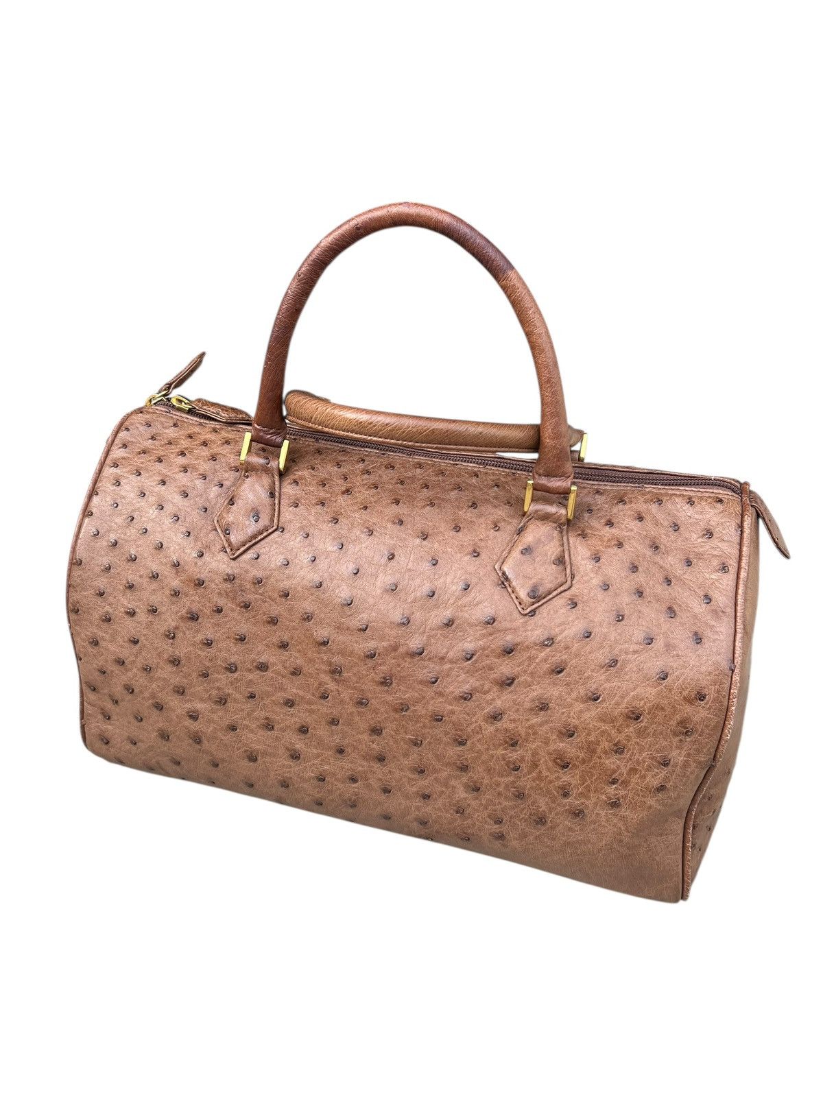 Leather Vintage JRA Japan Ostrich Leather Boston Bag Size ONE SIZE - 19 Thumbnail