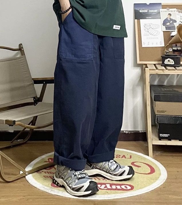 Outdoor colorblock baggy loose pants