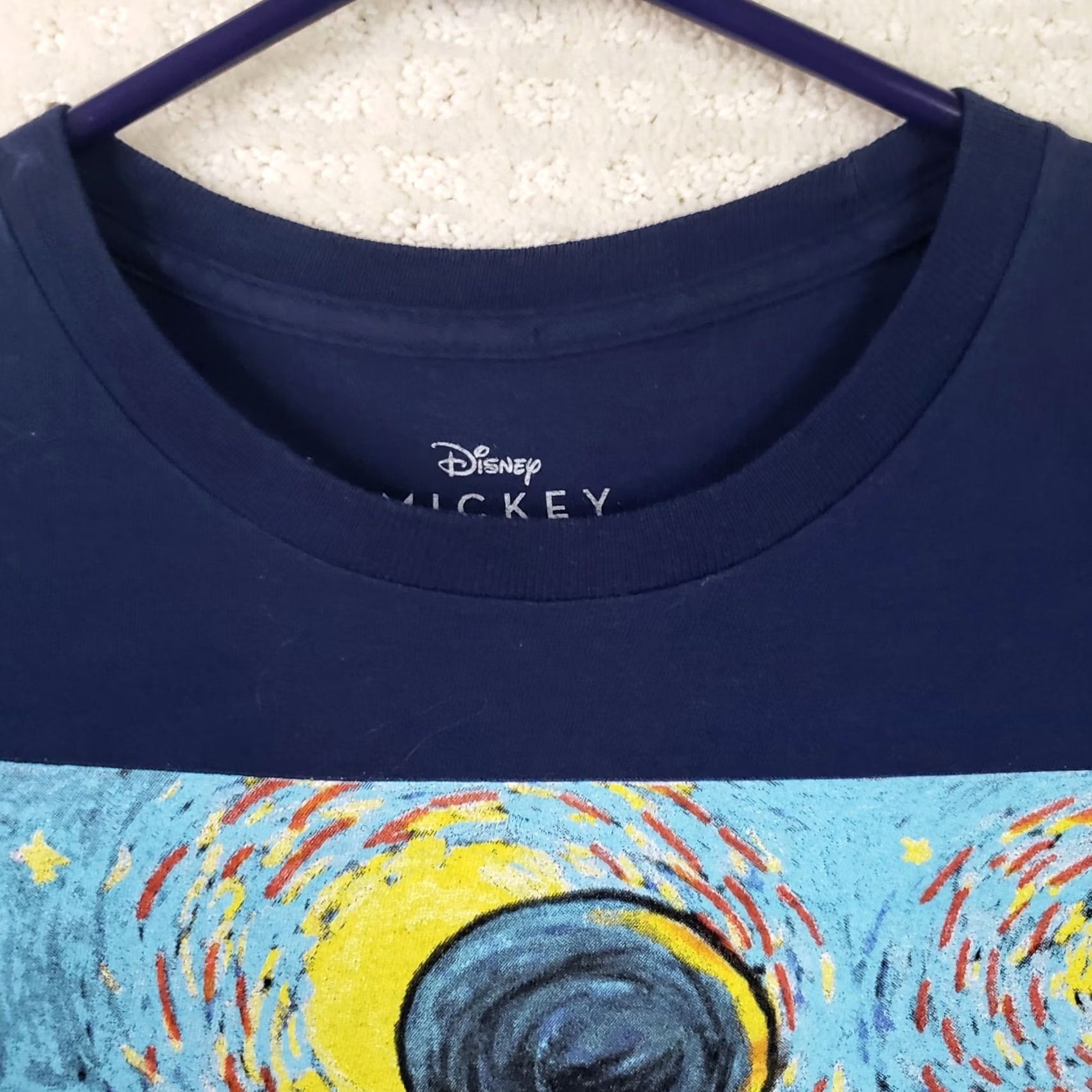Disney Disney T-shirt Mickey Mouse Front Graphic Mens M Blue 100% Cotton/Polyester Crew Neck Short Sleeve Regular Fit Cartoon 90s Disney Shirt Mens Blue M Size US M / EU 48-50 / 2 - 4 Thumbnail
