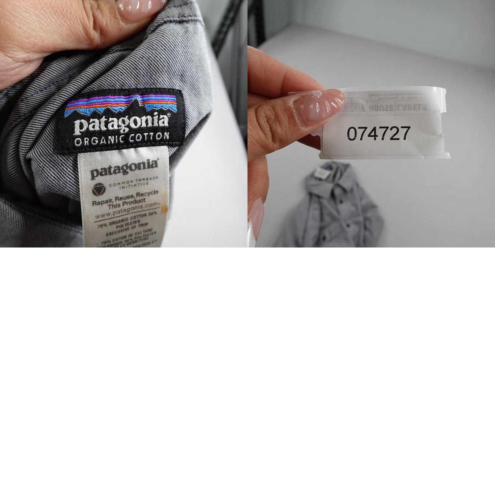 Patagonia VINTAGE Patagonia Shirt Mens XL Gray Roll Tab Fishing Hiking Outdoors Button Up Organic Size US XL / EU 56 / 4 - 8 Thumbnail